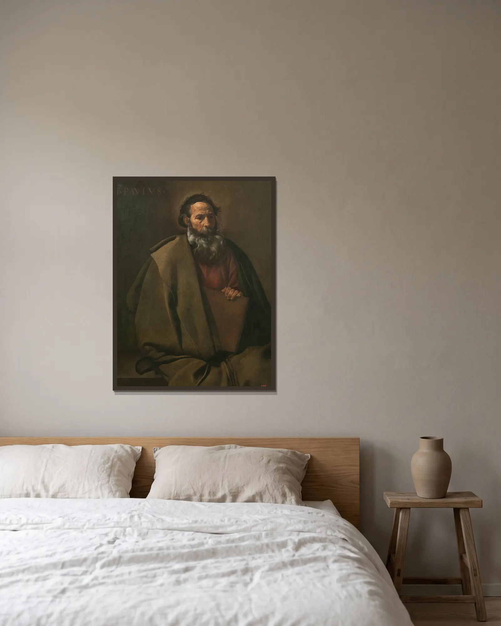 Saint Paul av Diego Velázquez inramad på en vägg