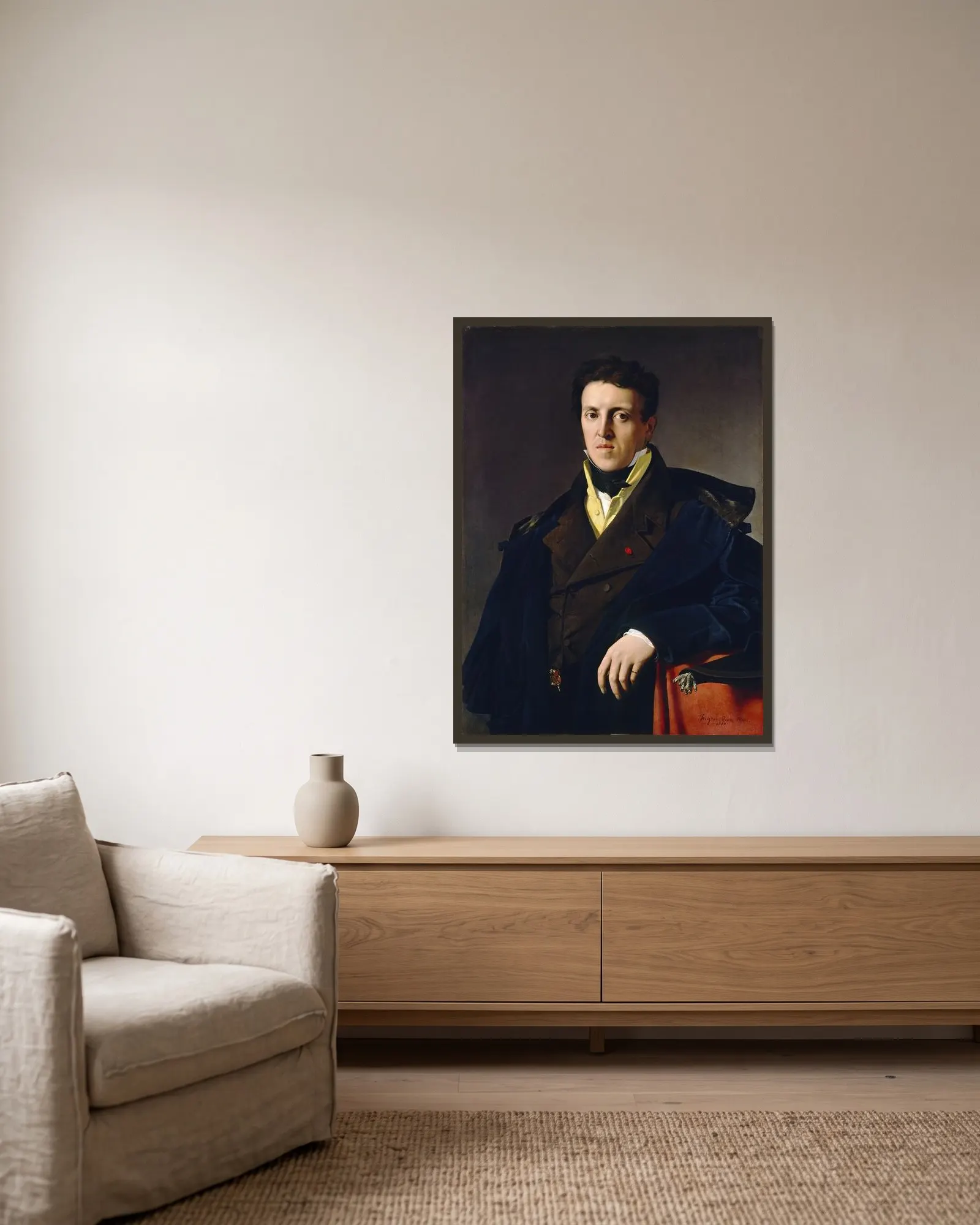 Marcotte d’Argenteuil av Jean Auguste Dominique Ingres inramad på en vägg