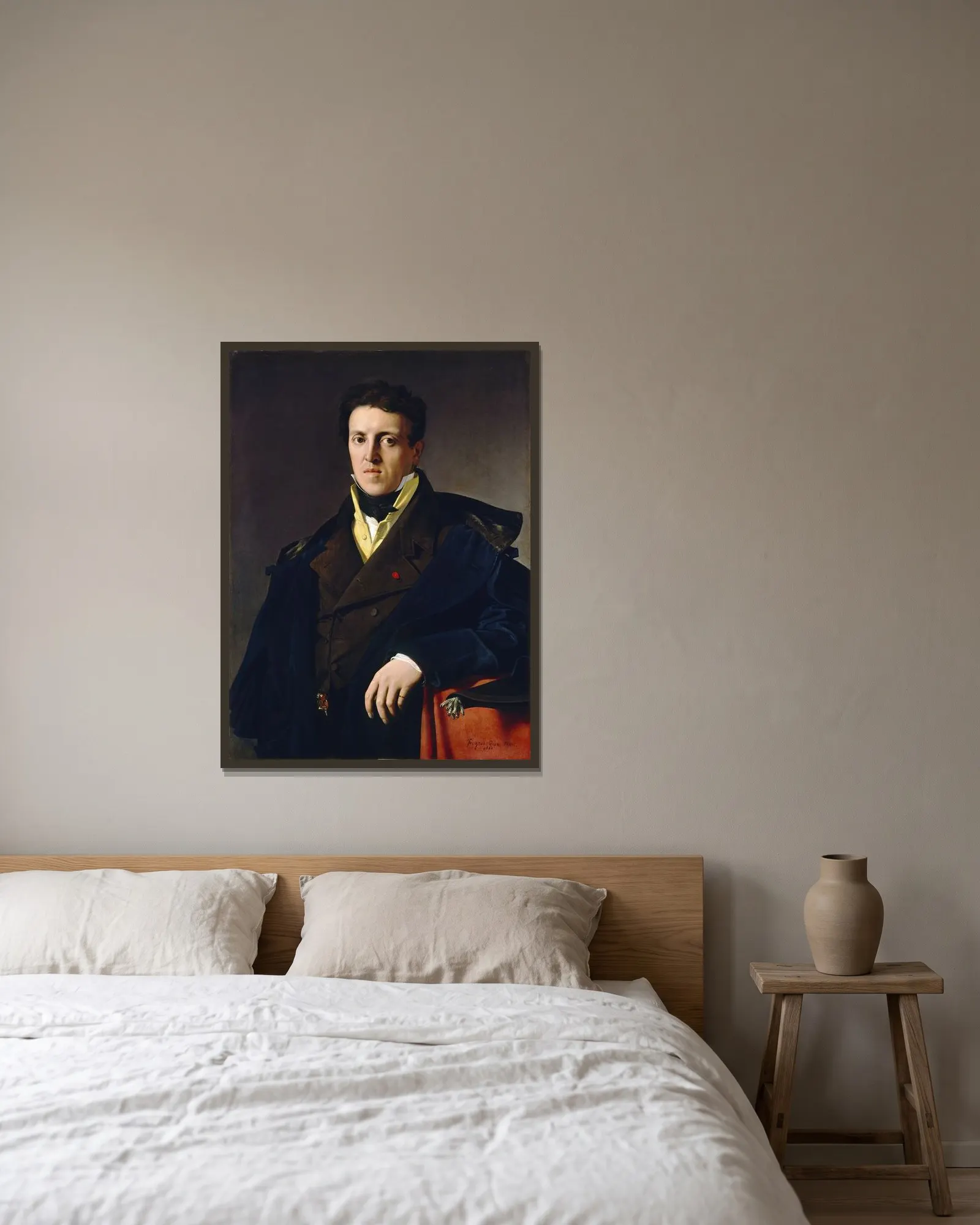 Marcotte d’Argenteuil av Jean Auguste Dominique Ingres inramad på en vägg