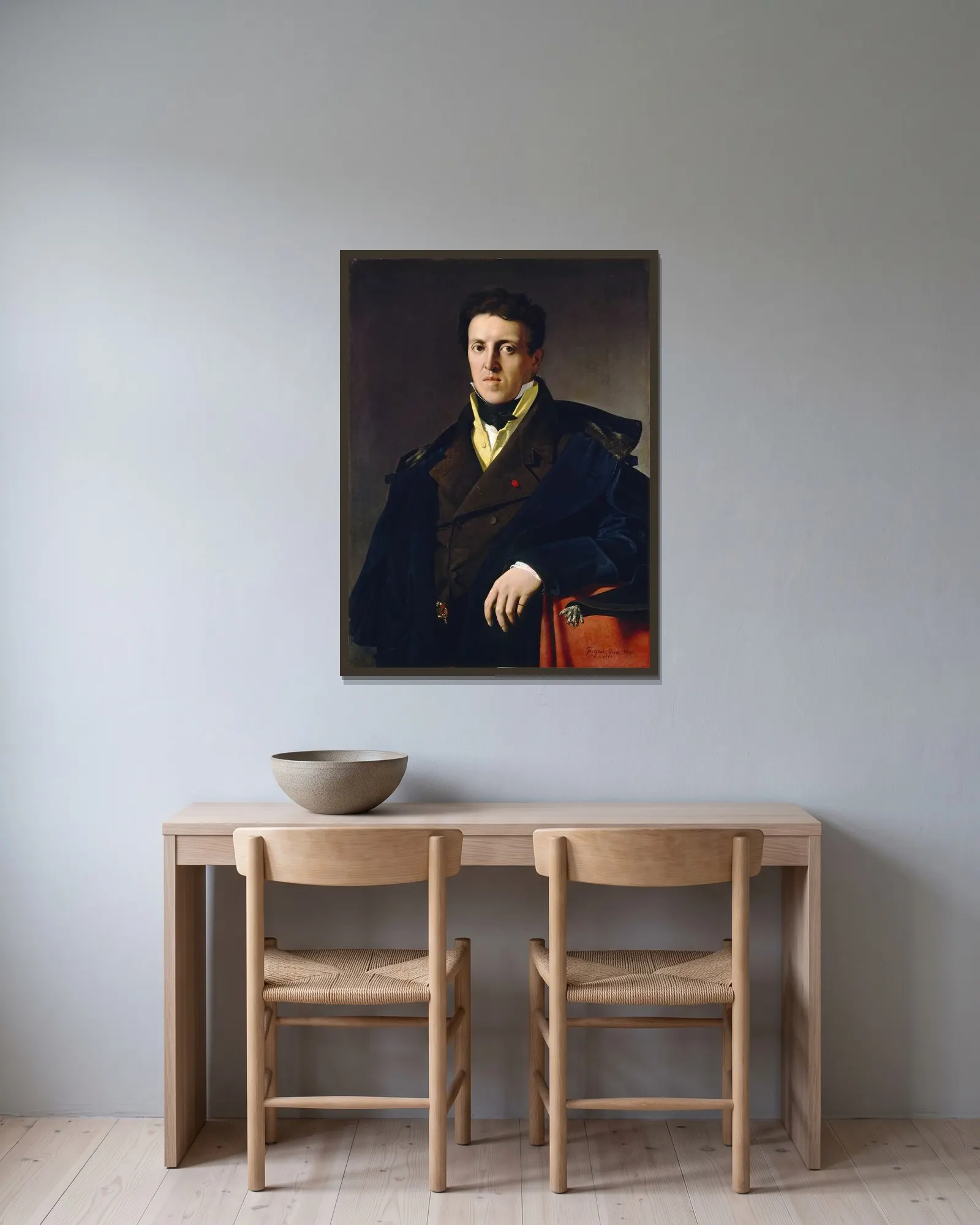Marcotte d’Argenteuil av Jean Auguste Dominique Ingres inramad på en vägg