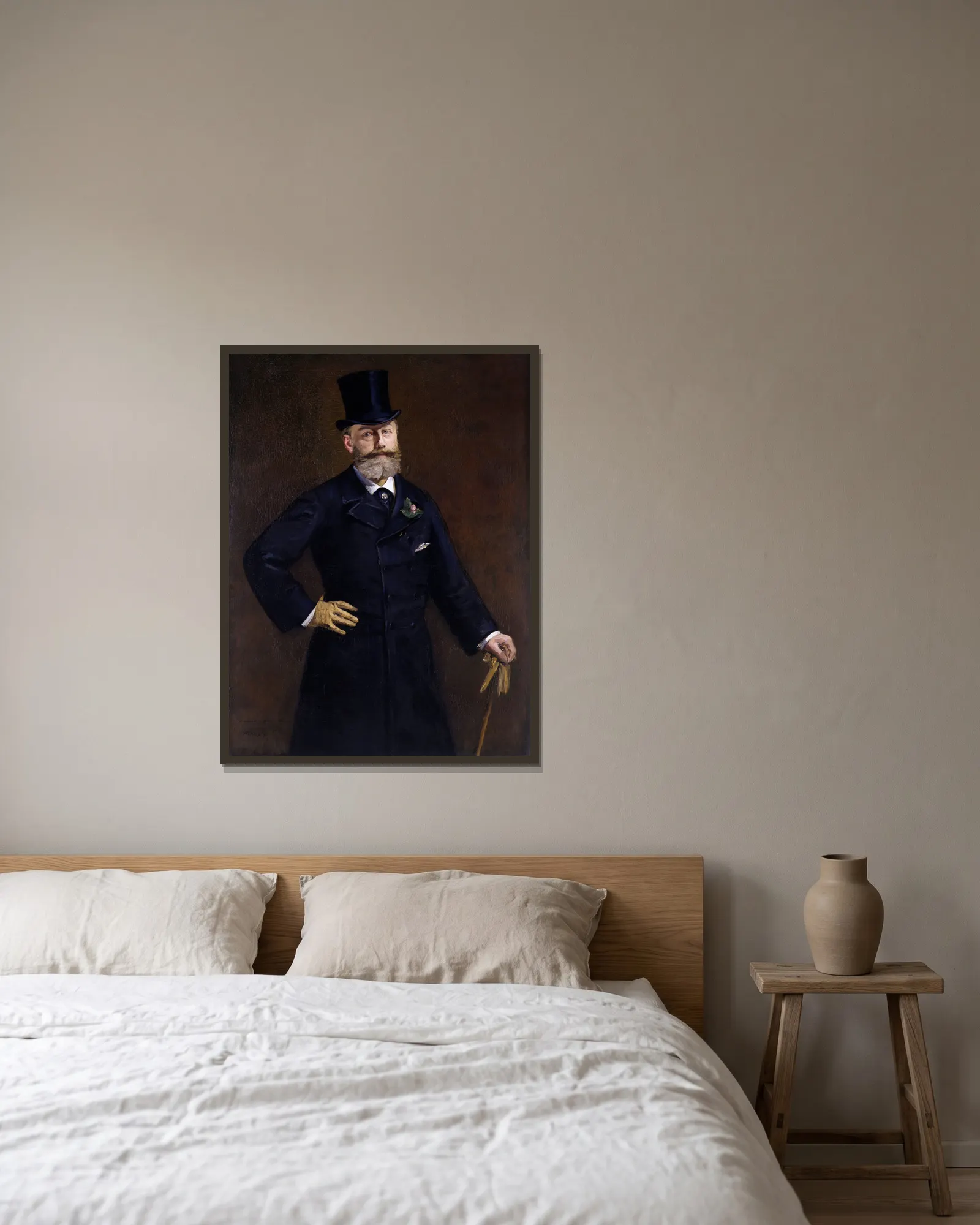 Antonin Proust av Édouard Manet inramad på en vägg