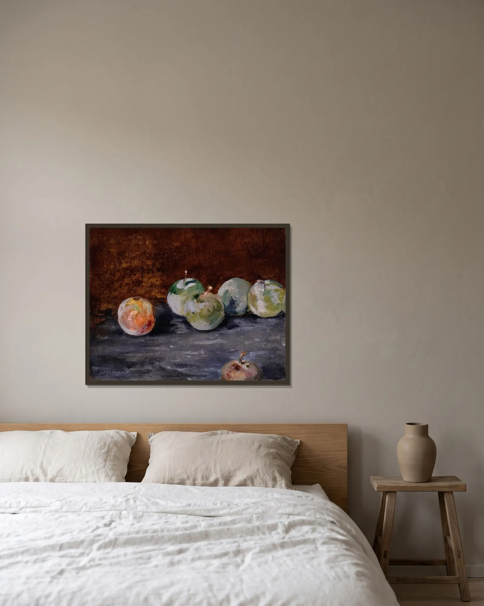 Plums av Édouard Manet inramad på en vägg