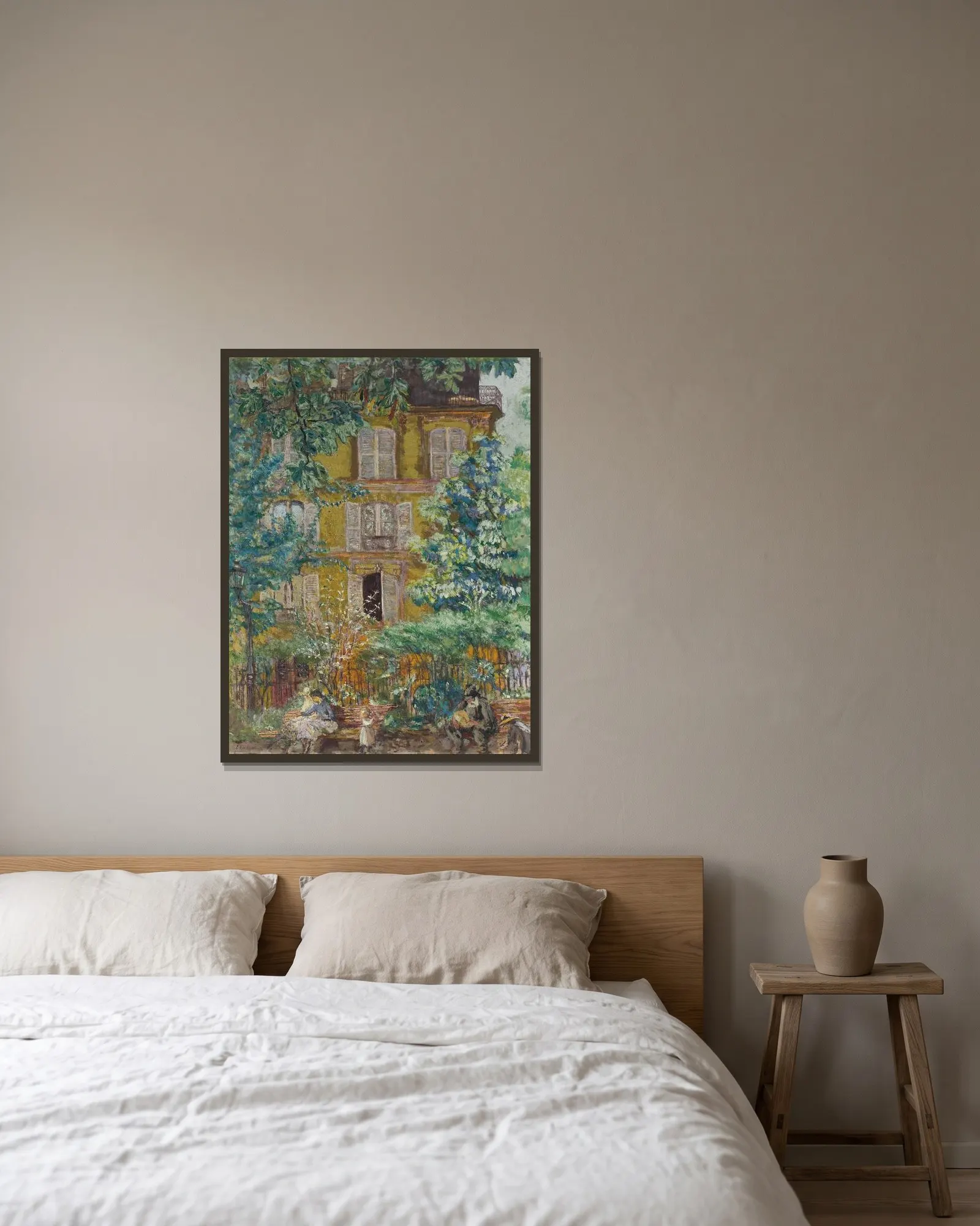 Le Square av Édouard Vuillard inramad på en vägg