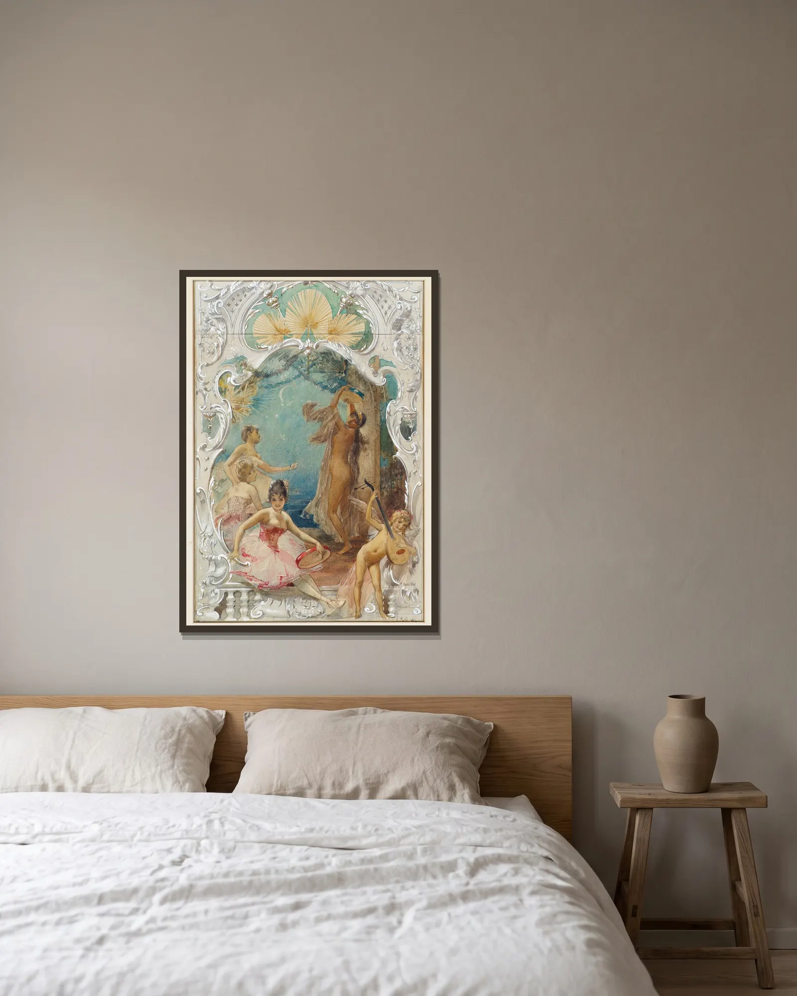 Tanz av Eduard Veith inramad på en vägg