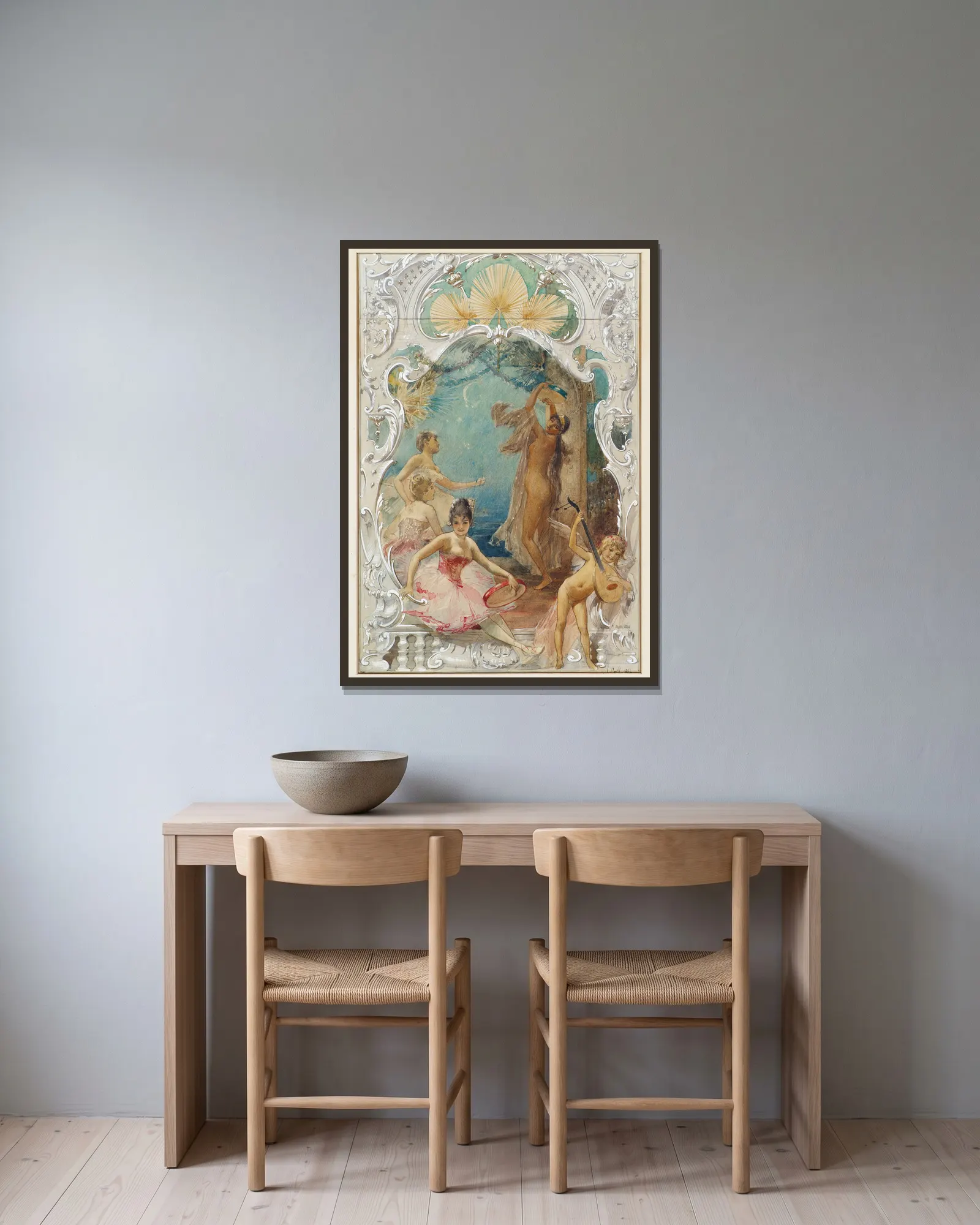 Tanz av Eduard Veith inramad på en vägg