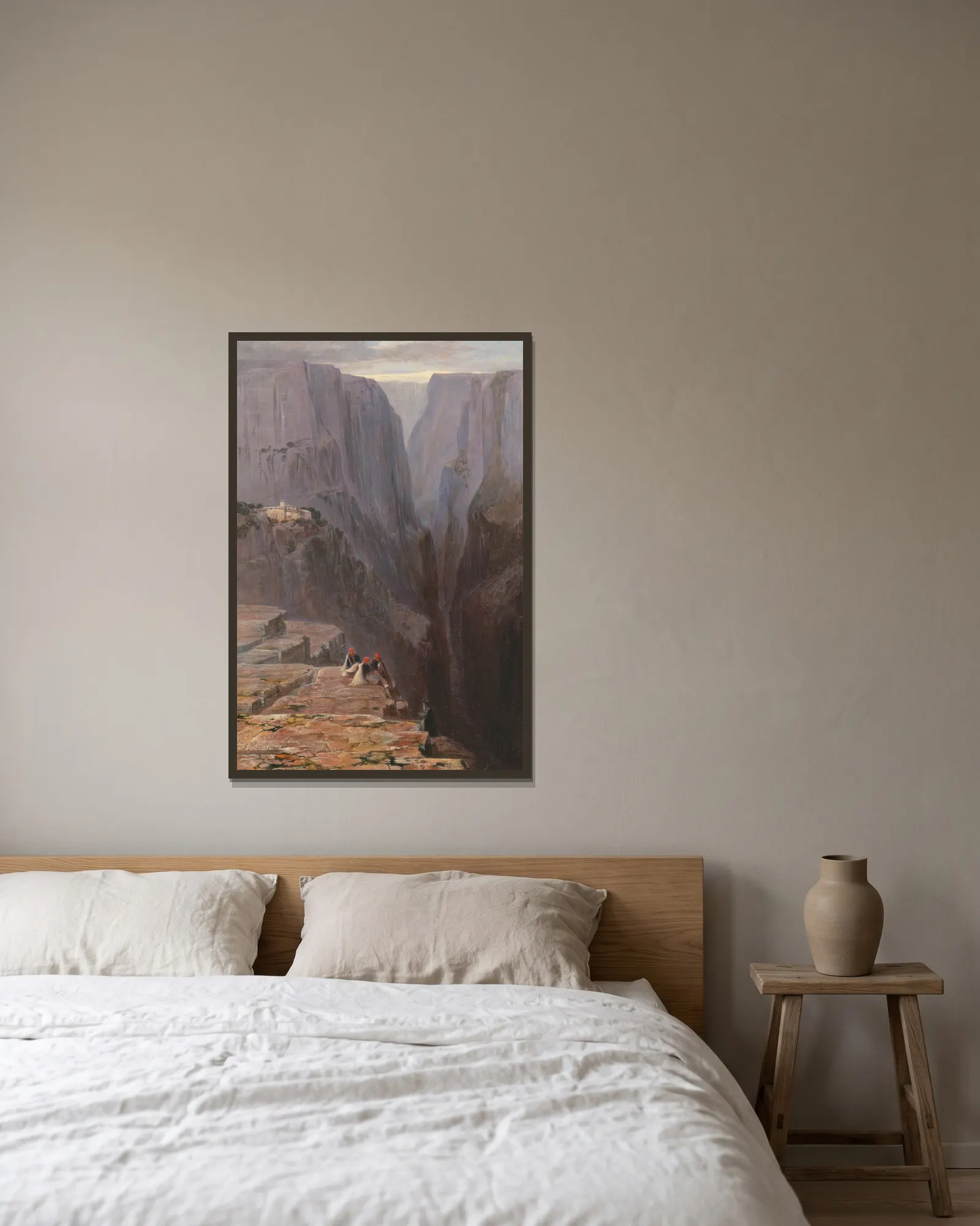 Zagori, Greece av Edward Lear inramad på en vägg