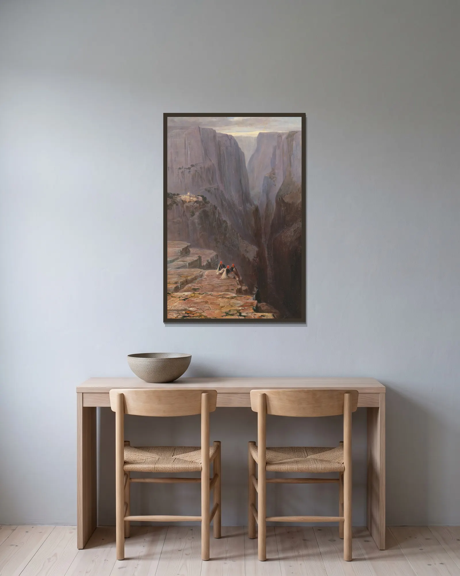 Zagori, Greece av Edward Lear inramad på en vägg