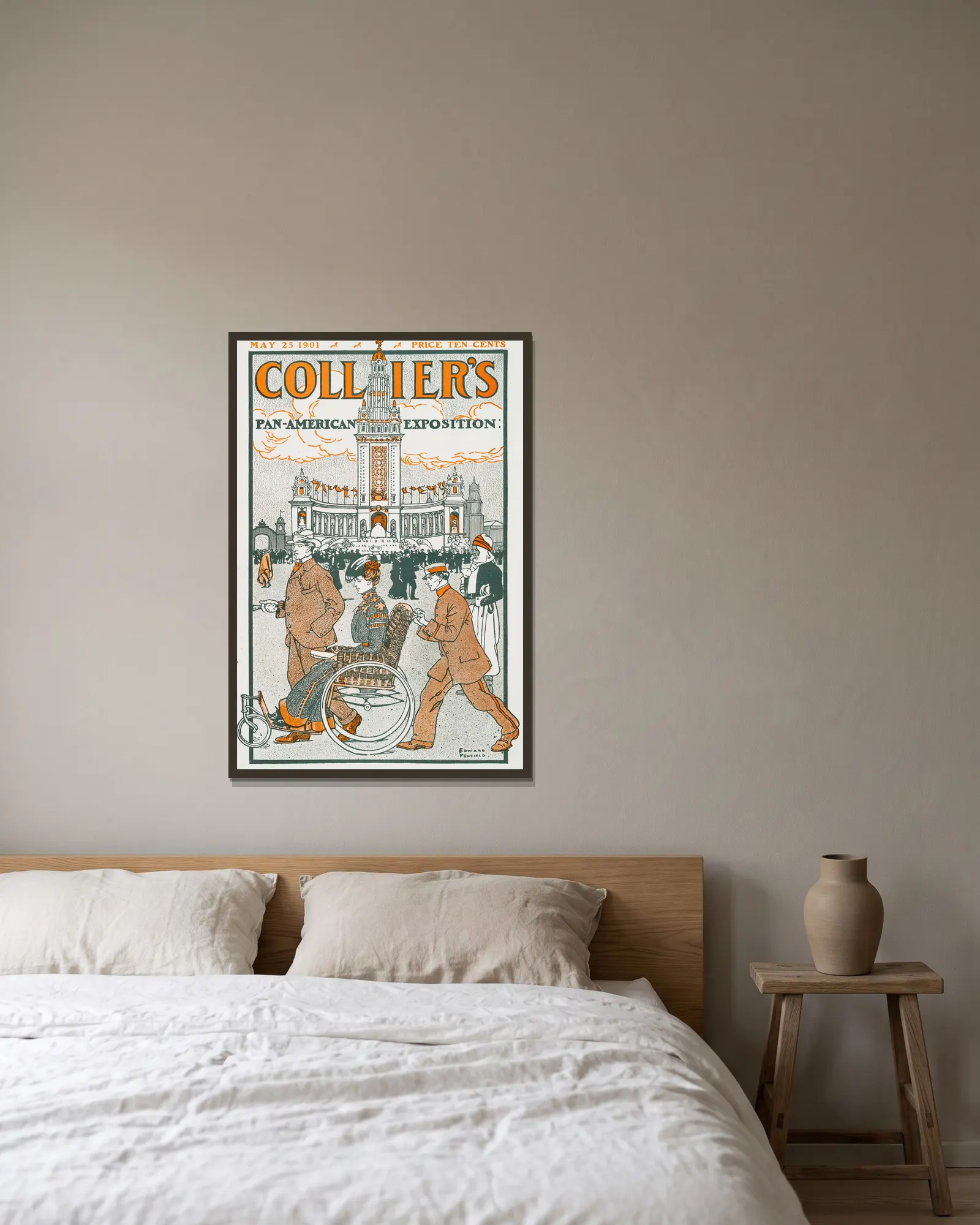 Collier’s, Pan-American Exposition av Edward Penfield inramad på en vägg
