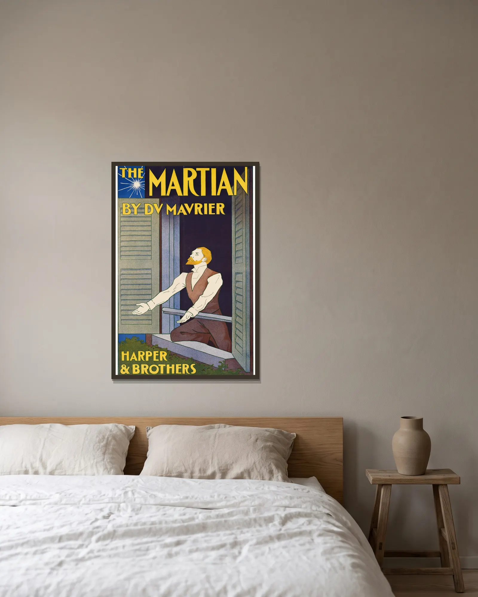 The Martian av Edward Penfield inramad på en vägg