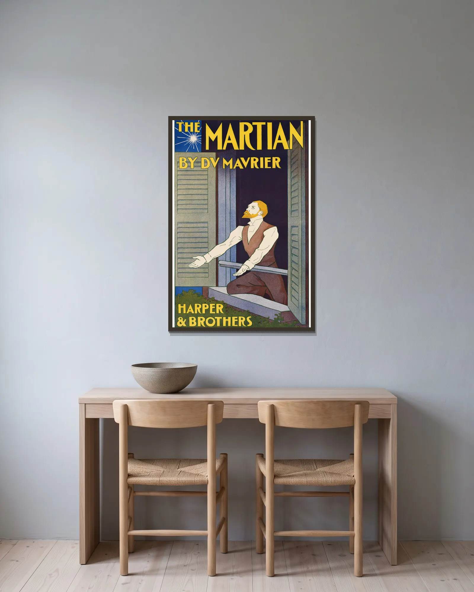 The Martian av Edward Penfield inramad på en vägg