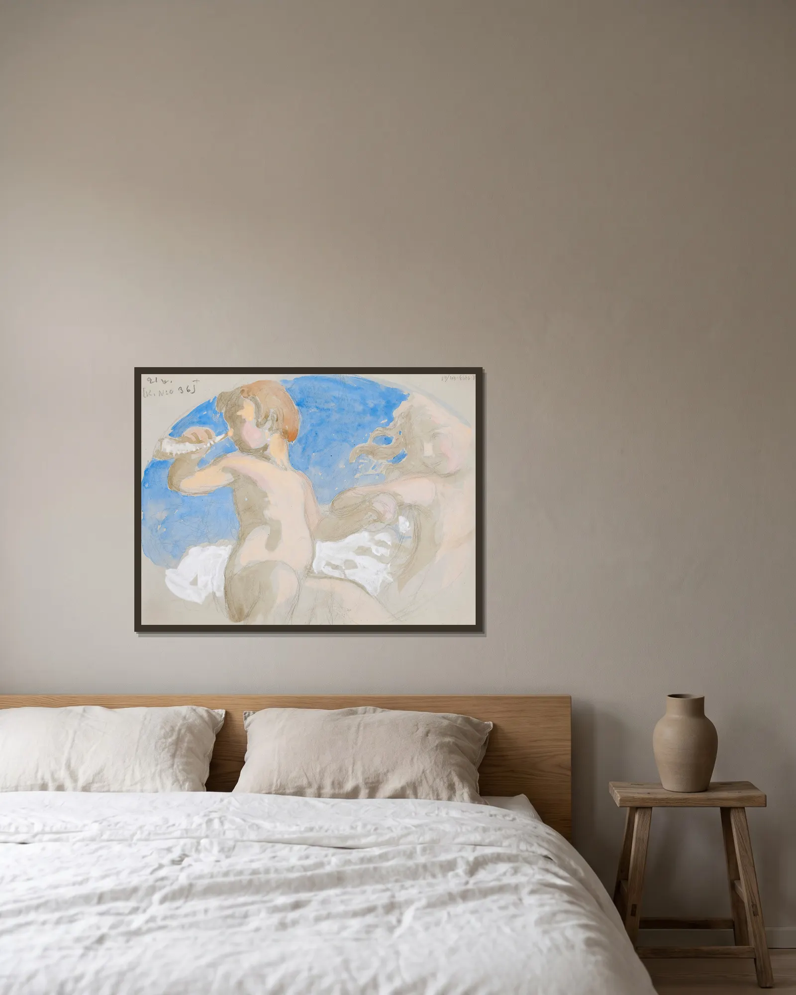 Untitled av Eero Järnefelt inramad på en vägg