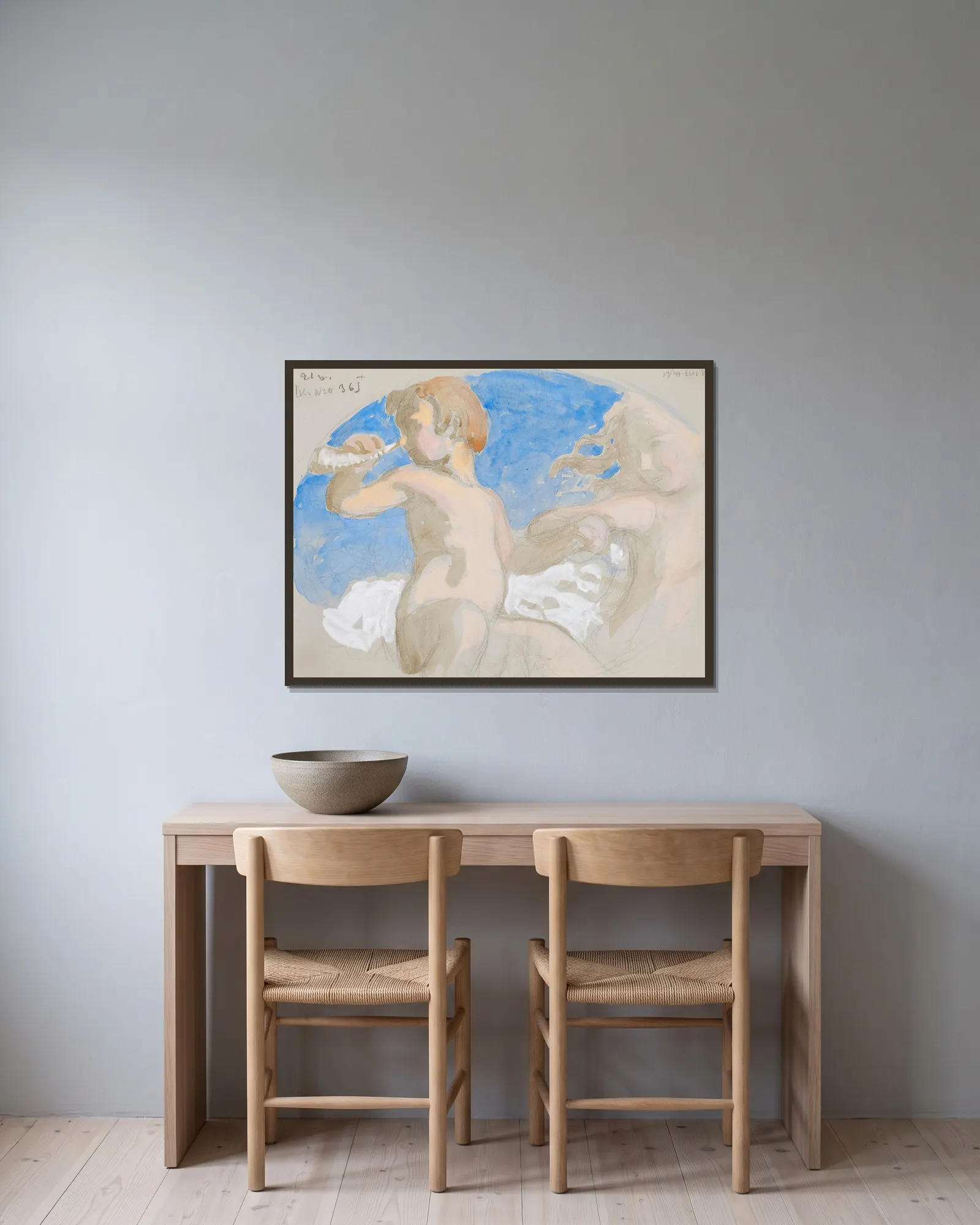 Untitled av Eero Järnefelt inramad på en vägg