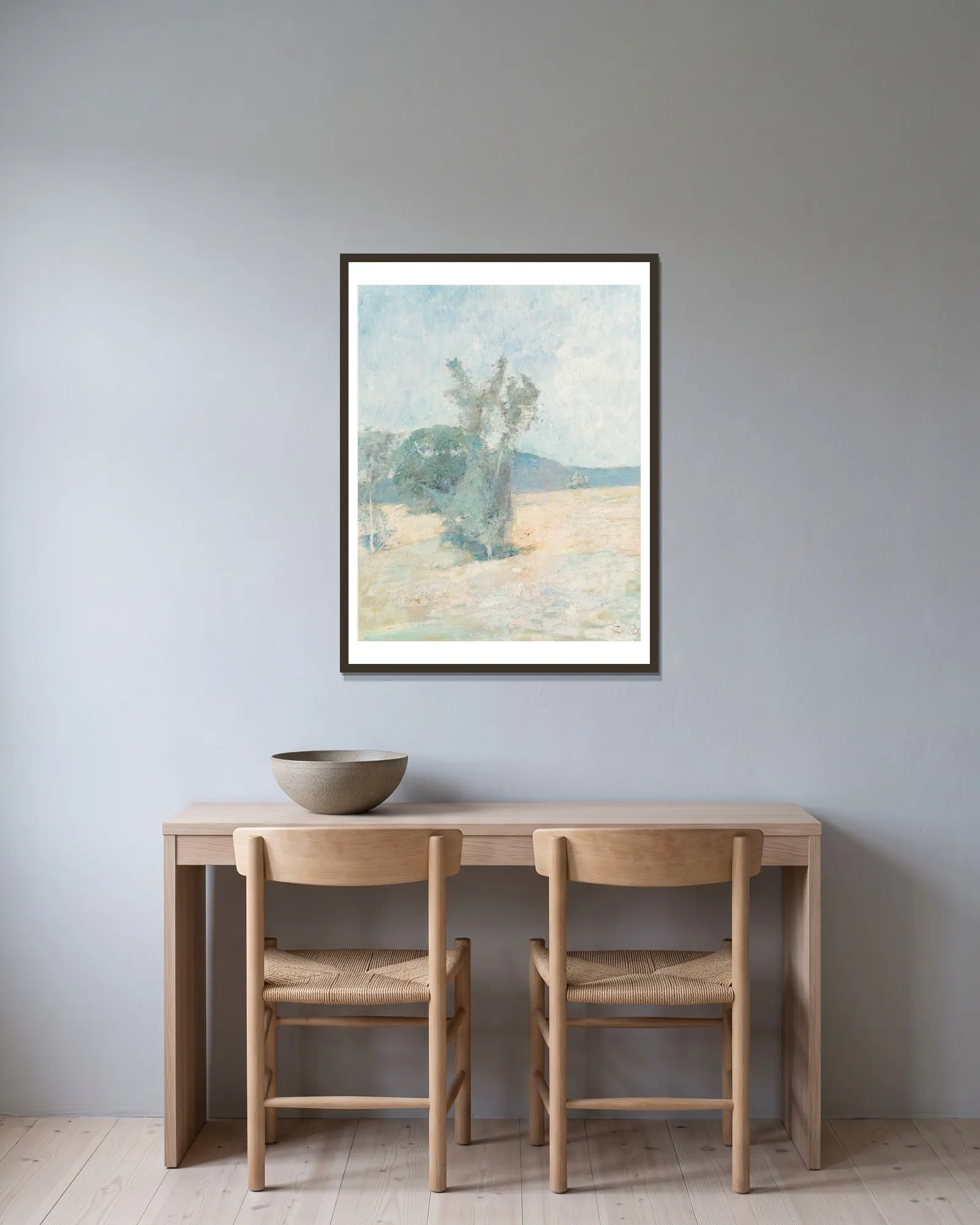 Spring av Emil Carlsen inramad på en vägg