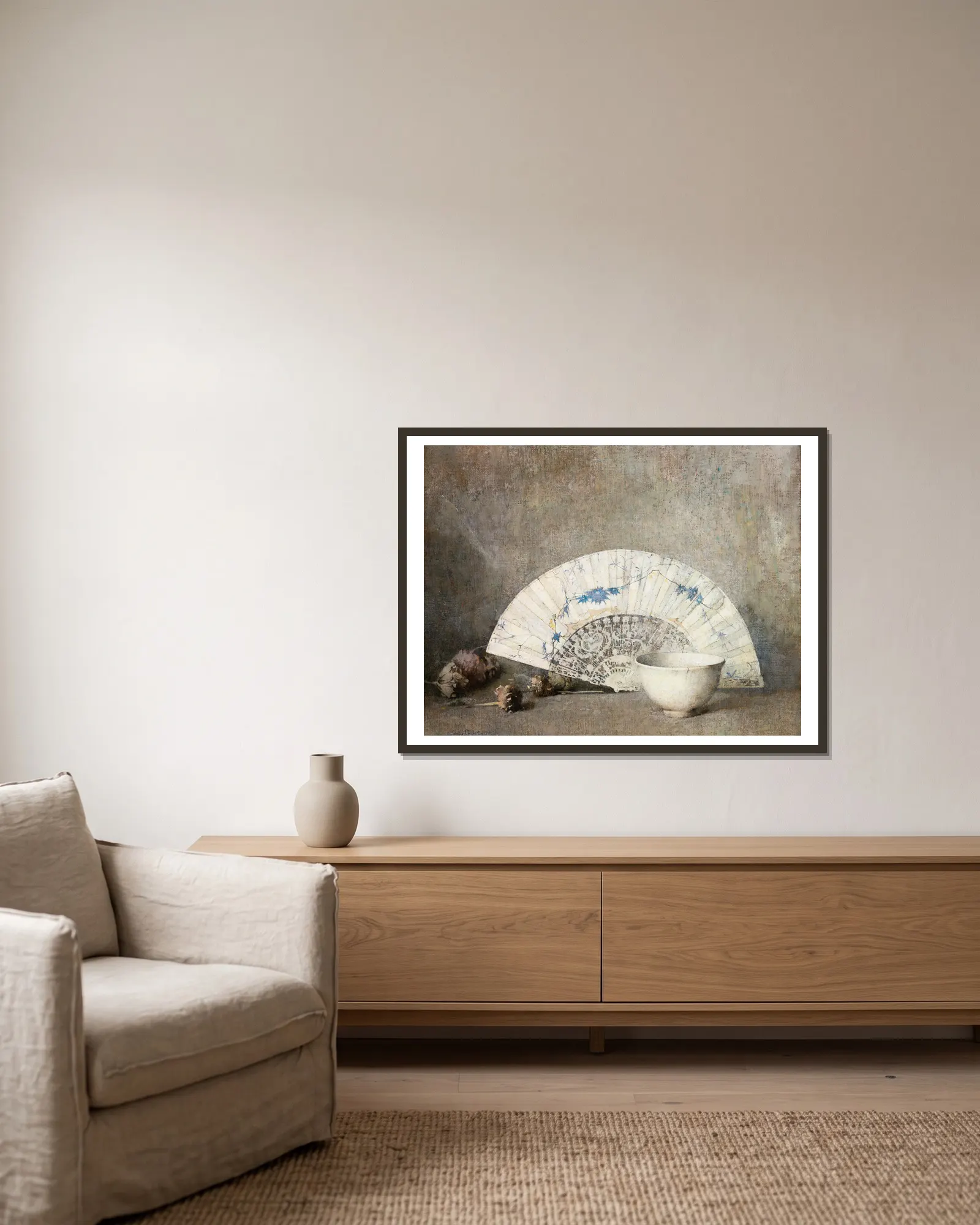 The Fan av Emil Carlsen inramad på en vägg
