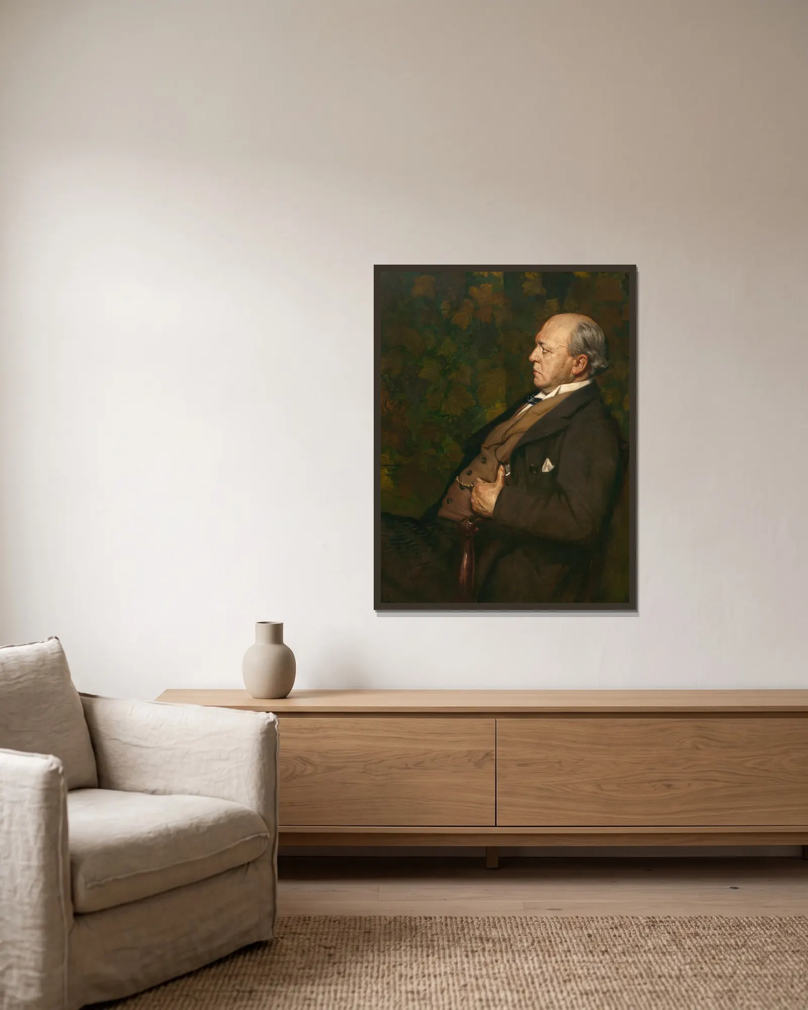 Henry James av Jacques-Émile Blanche inramad på en vägg