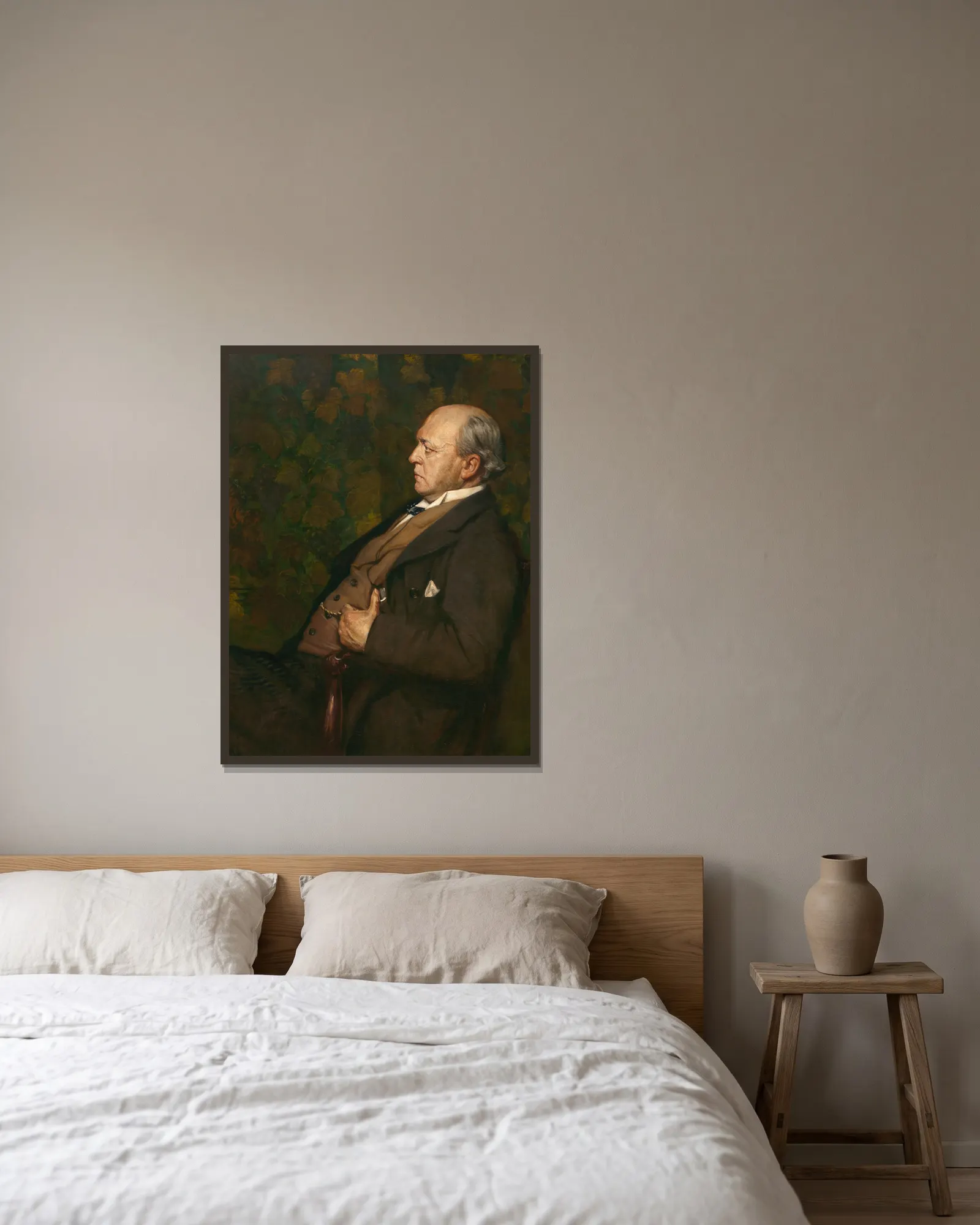 Henry James av Jacques-Émile Blanche inramad på en vägg