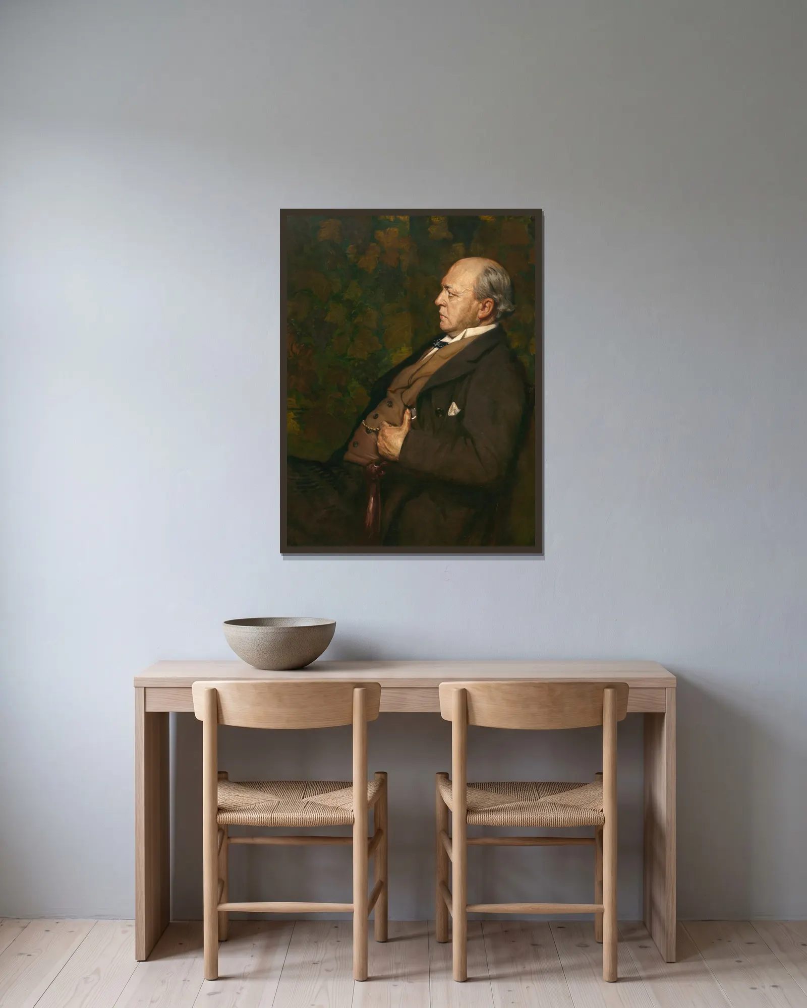 Henry James av Jacques-Émile Blanche inramad på en vägg
