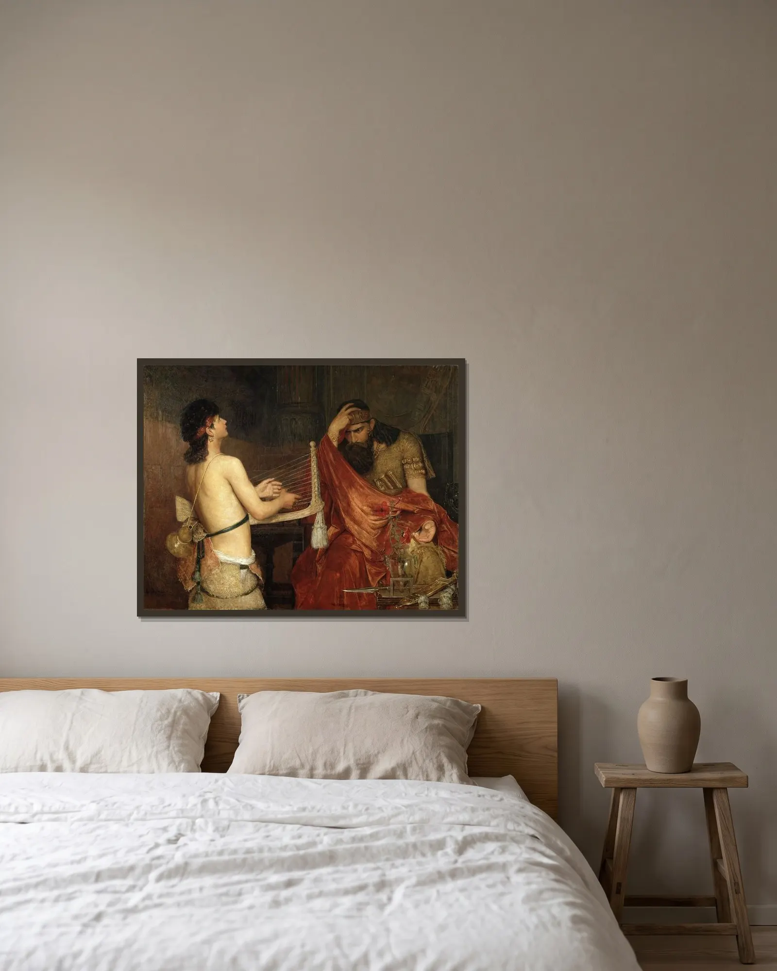 David och Saul av Ernst Josephson inramad på en vägg