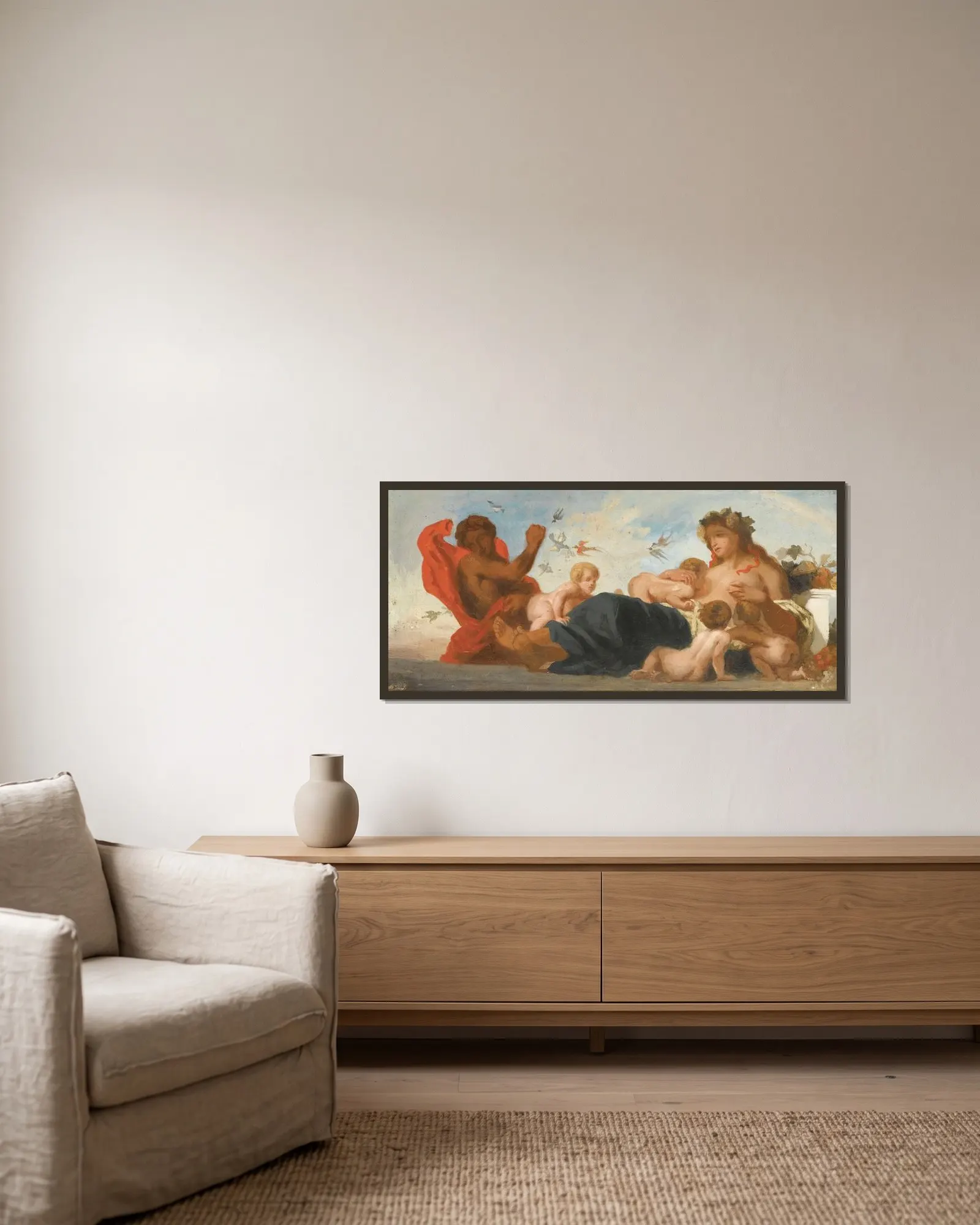 Study For L’agriculture av Eugène Delacroix inramad på en vägg