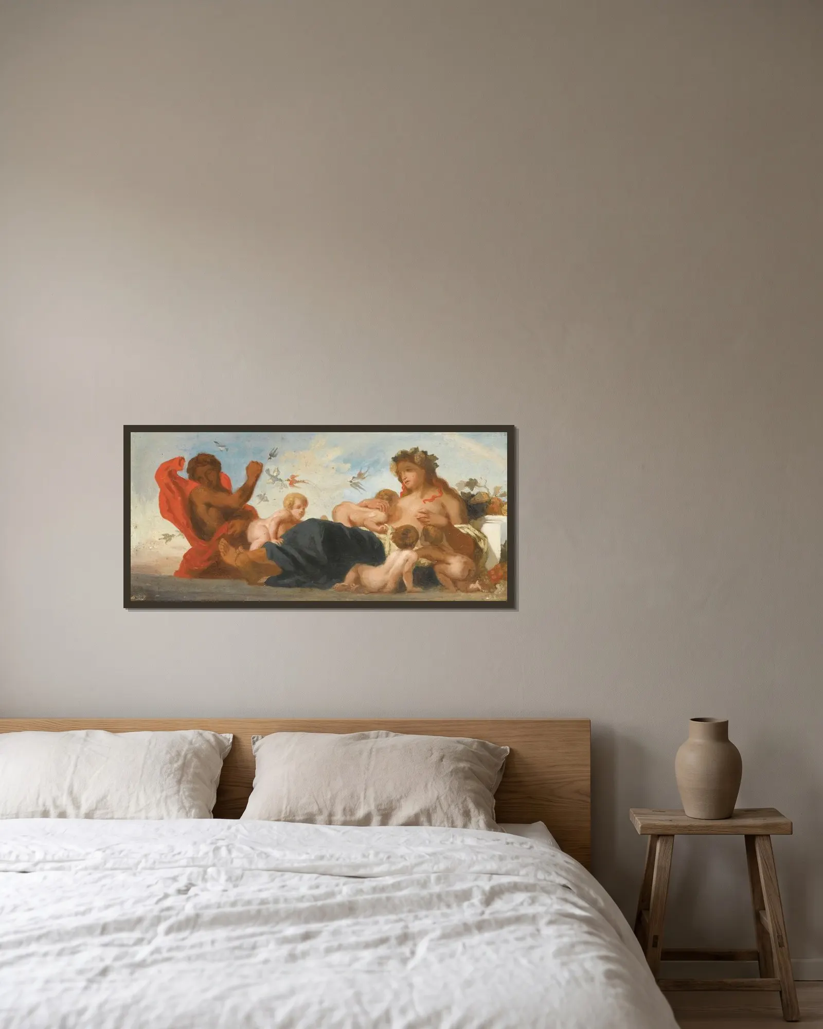 Study For L’agriculture av Eugène Delacroix inramad på en vägg