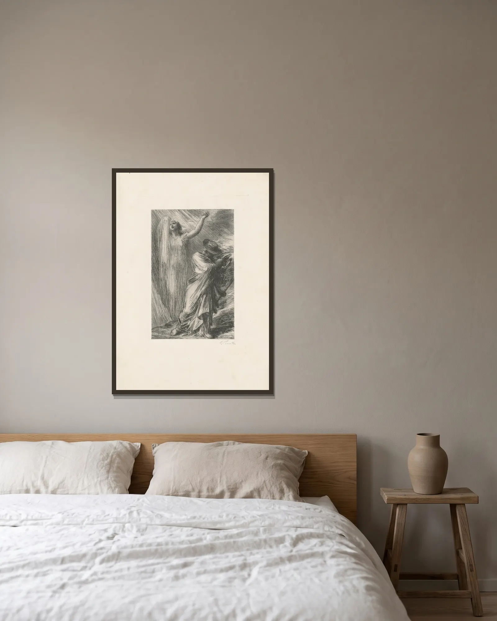 Siegfried. Acte III. Évocation d’Erda av Henri Fantin-Latour inramad på en vägg