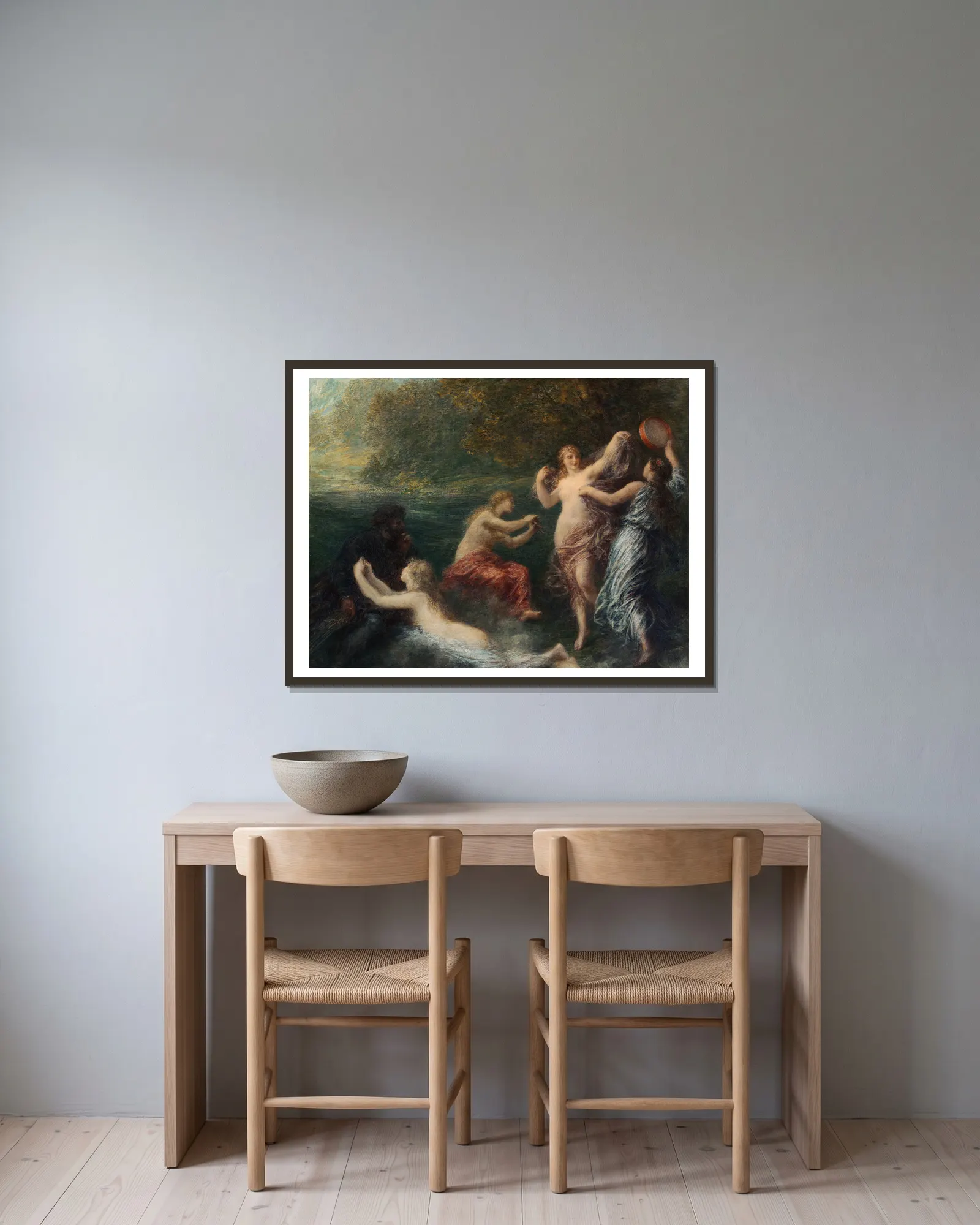 Tannhäuser av Henri Fantin-Latour inramad på en vägg