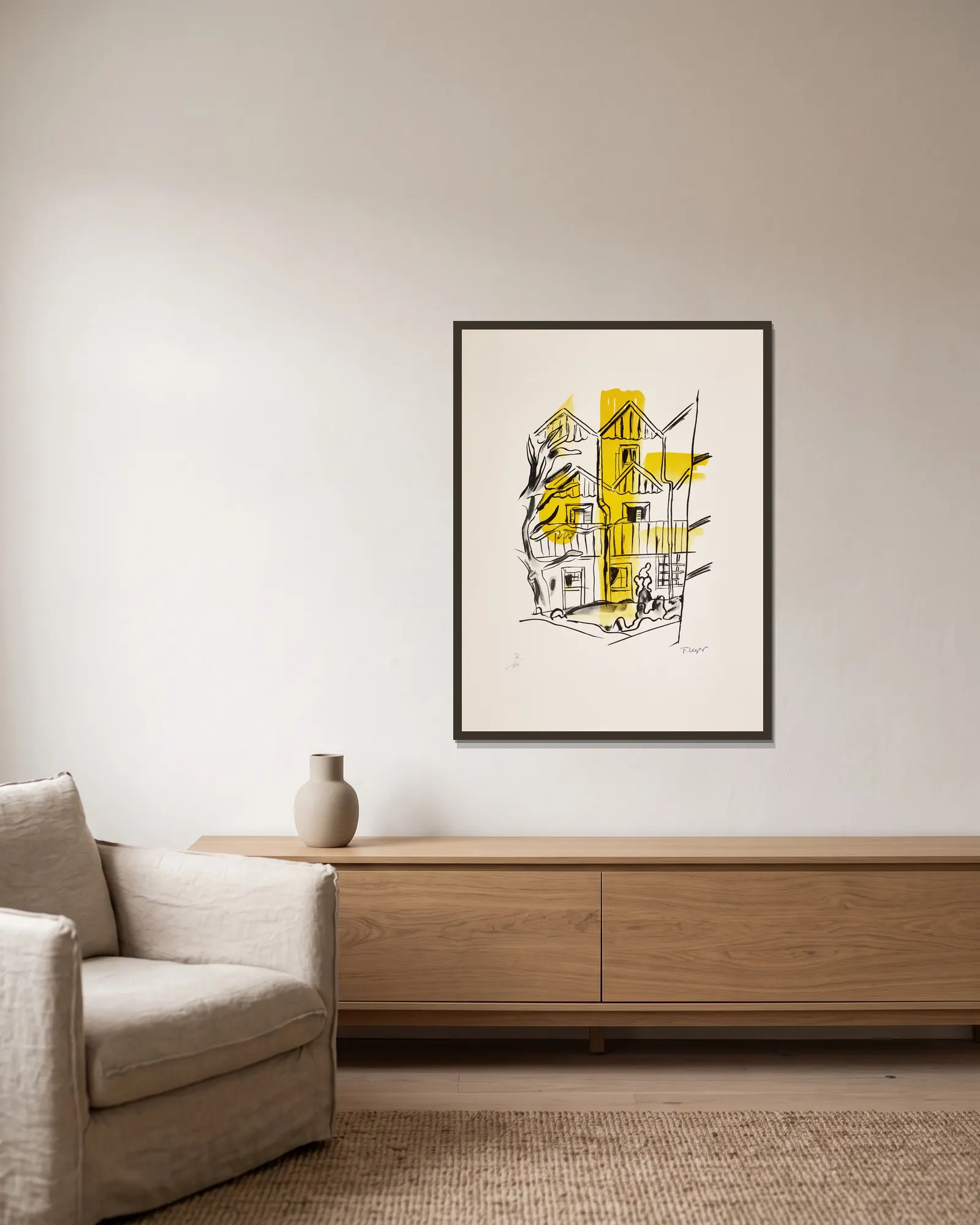 La Ruche (The Hive) av Fernand Léger inramad på en vägg