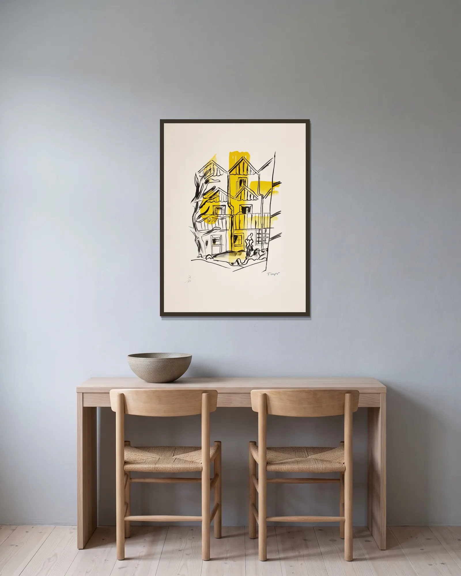 La Ruche (The Hive) av Fernand Léger inramad på en vägg