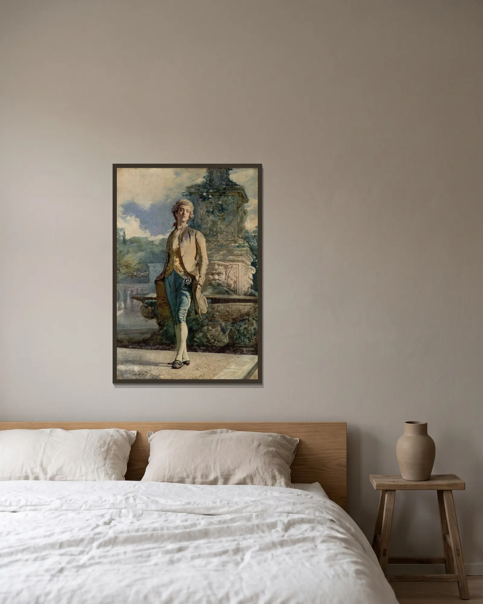 Il contino av Mariano Fortuny Marsal inramad på en vägg