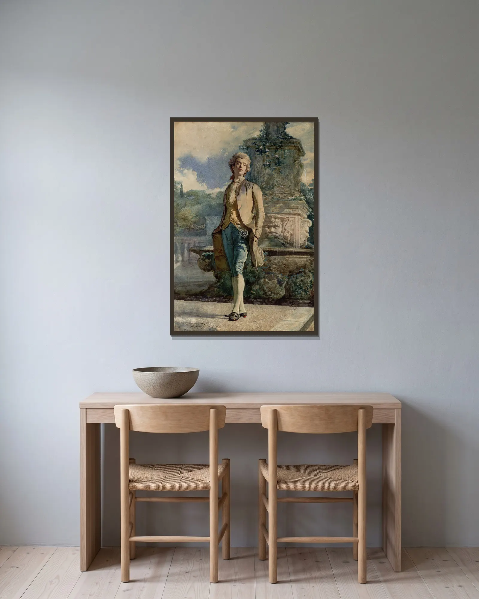 Il contino av Mariano Fortuny Marsal inramad på en vägg