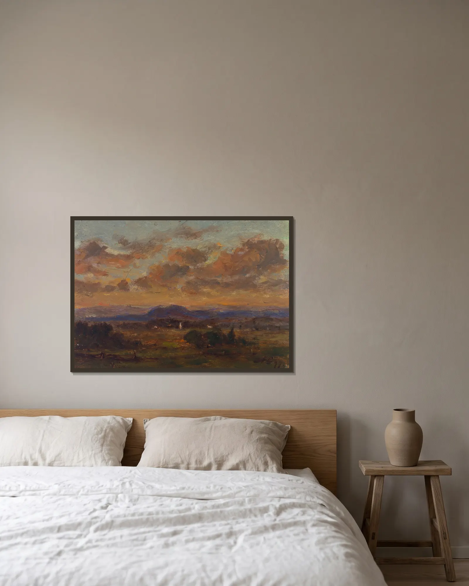 Untitled av Jasper Francis Cropsey inramad på en vägg