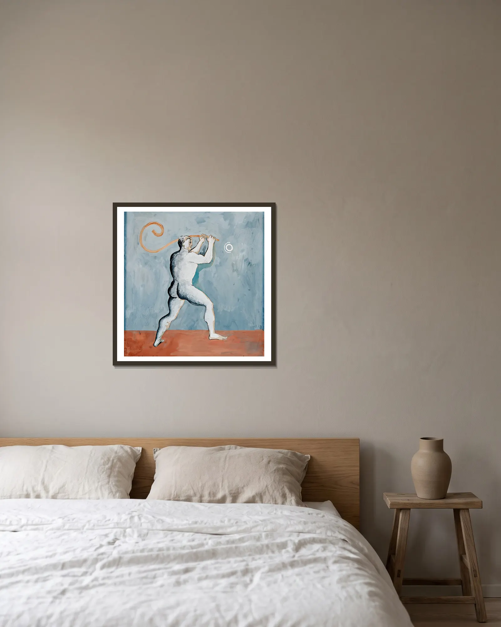 Hercule Devant La Lune av Francis Picabia inramad på en vägg