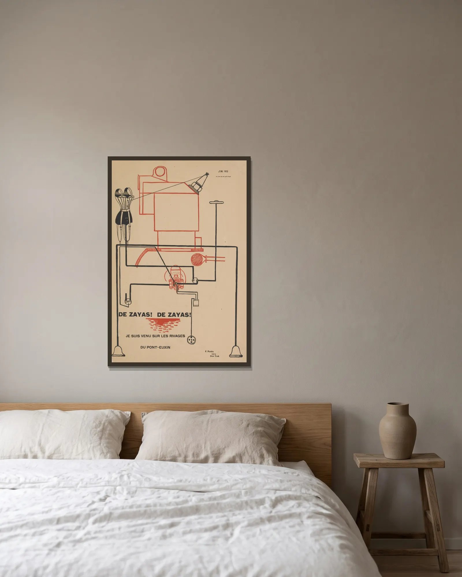 J’ai vu av Francis Picabia inramad på en vägg