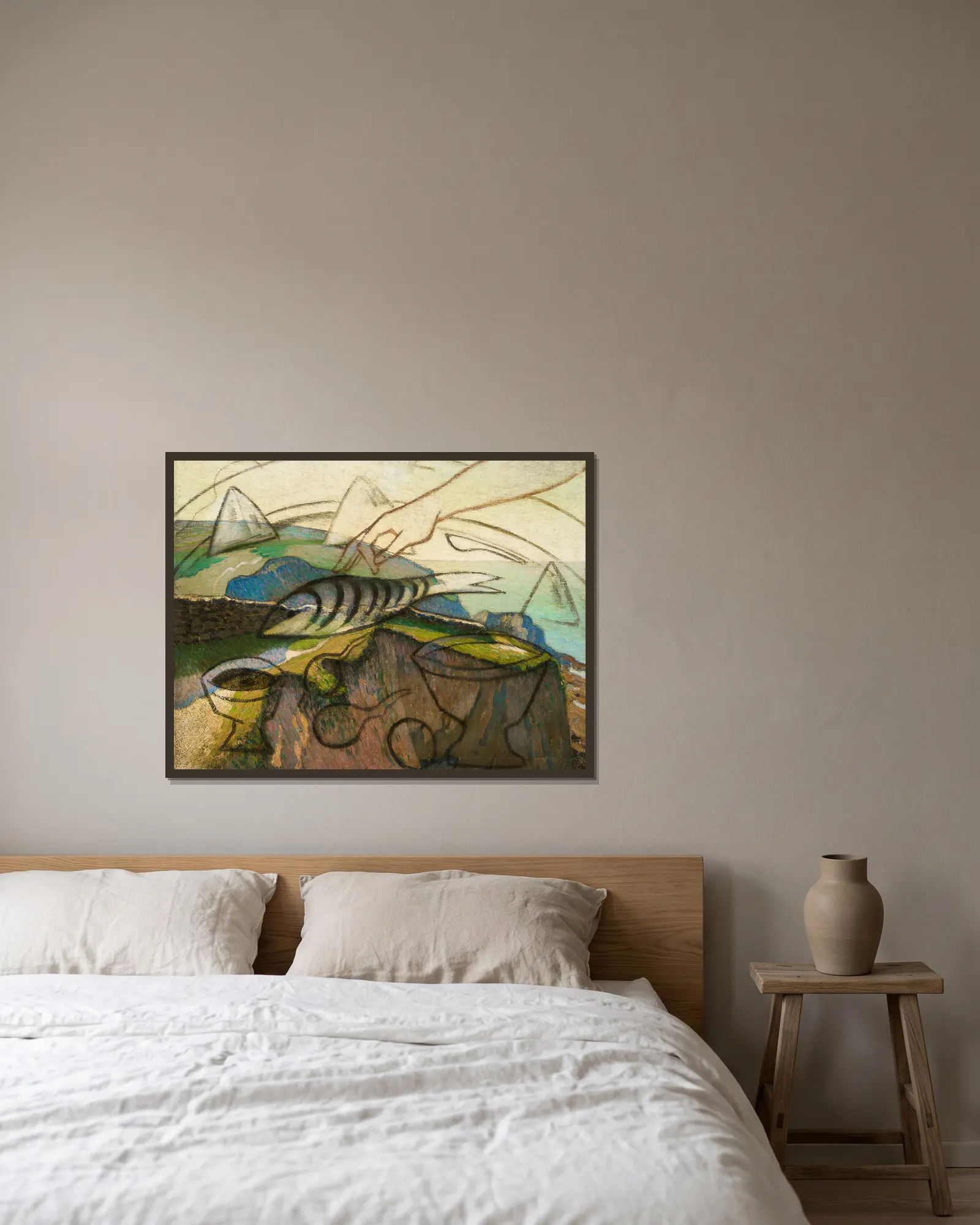 Le Zèbre av Francis Picabia inramad på en vägg
