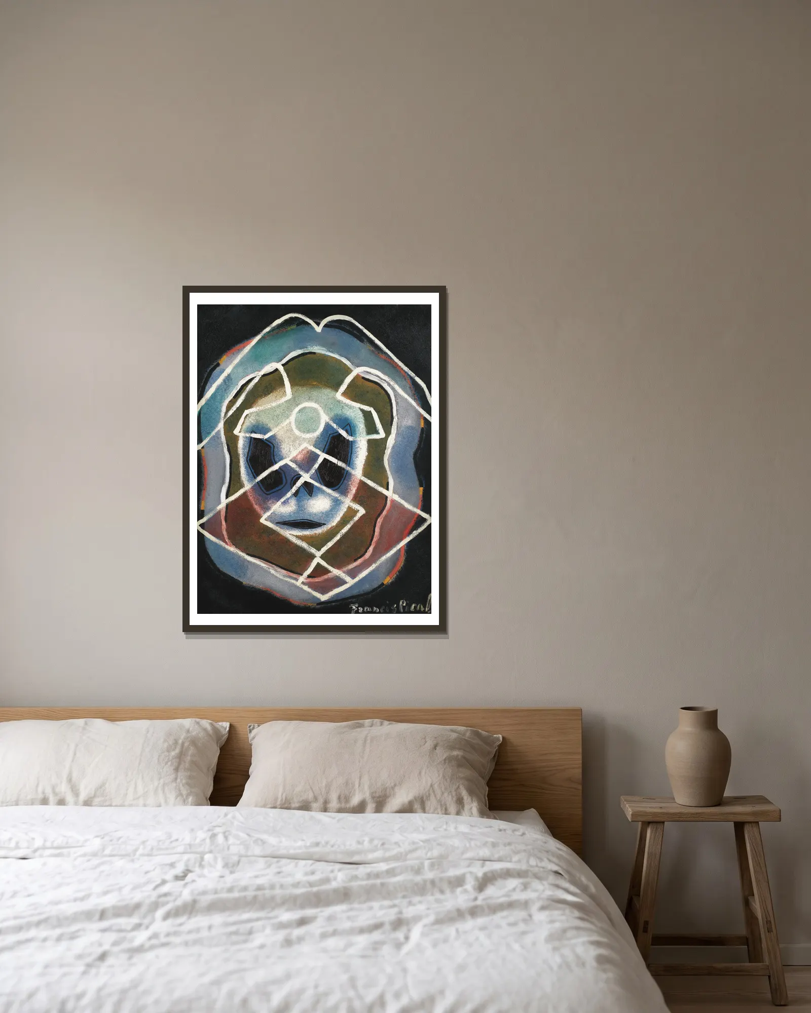 Mon atmosphère av Francis Picabia inramad på en vägg