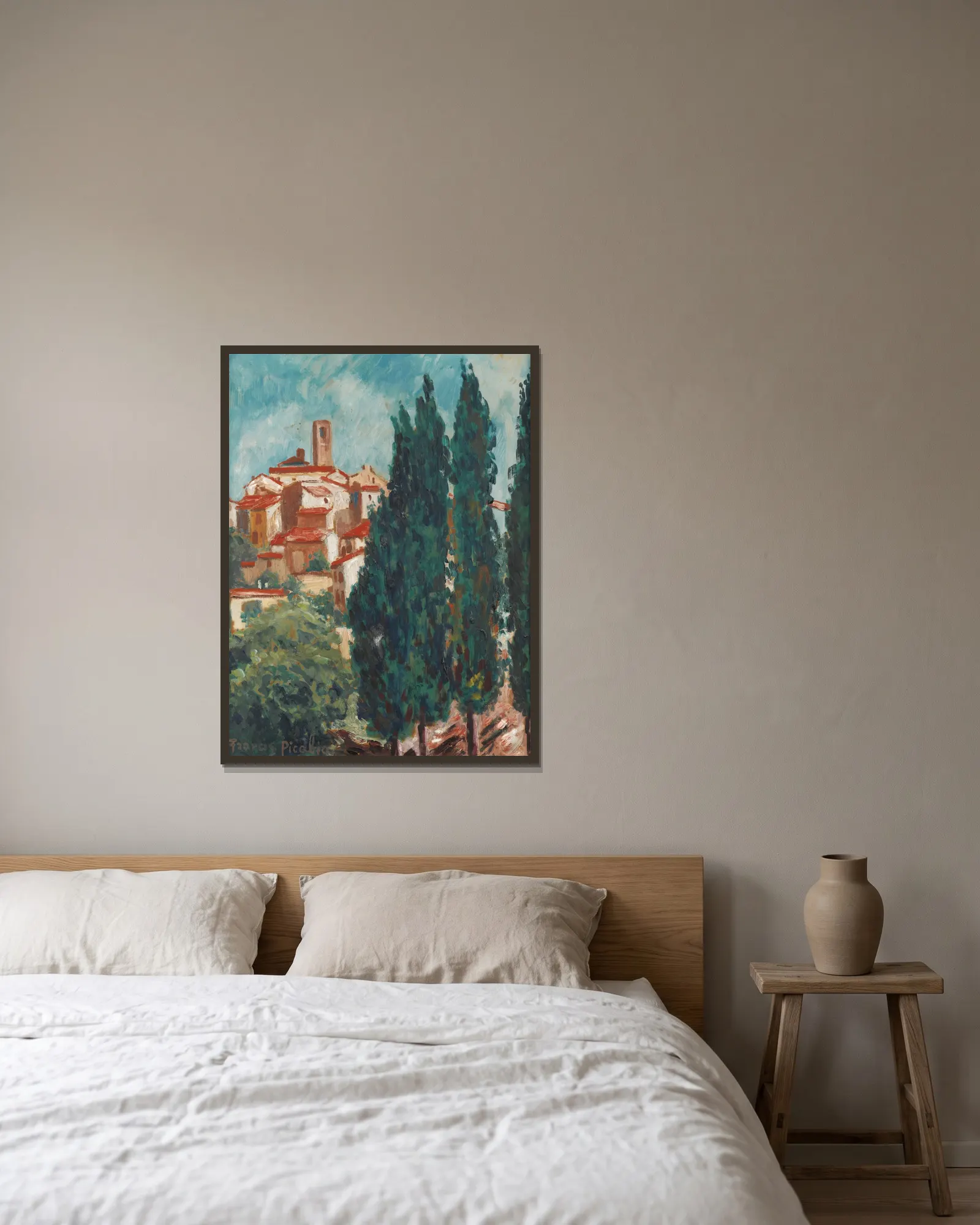 Sans titre – nr 2 av Francis Picabia inramad på en vägg