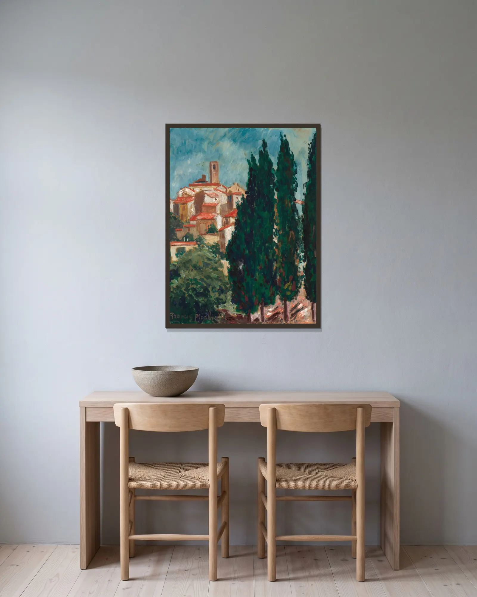 Sans titre (Saint-Paul-de-Vence), 1938 av Francis Picabia inramad på en vägg