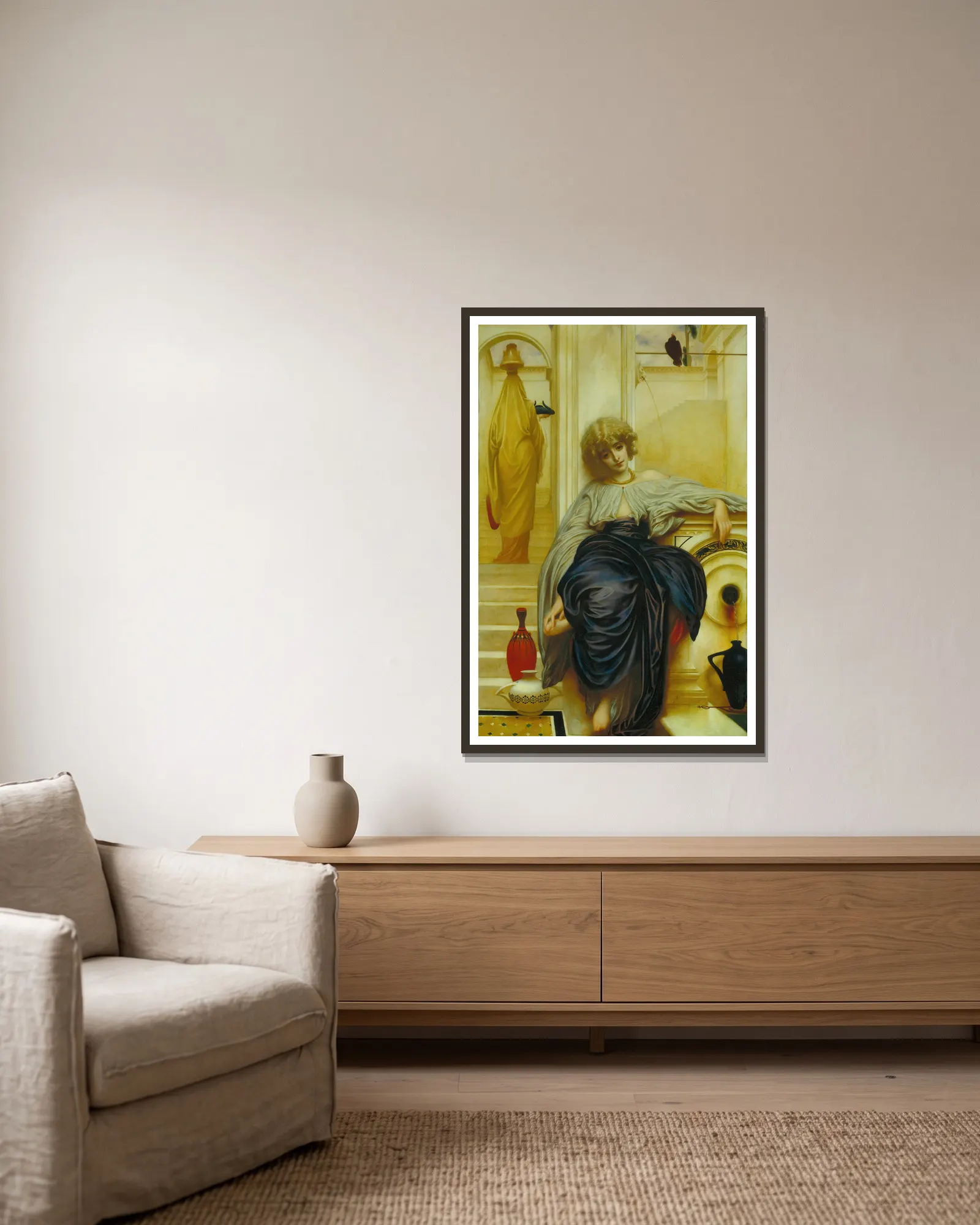 Lieder ohne Worte av Frederic Leighton inramad på en vägg