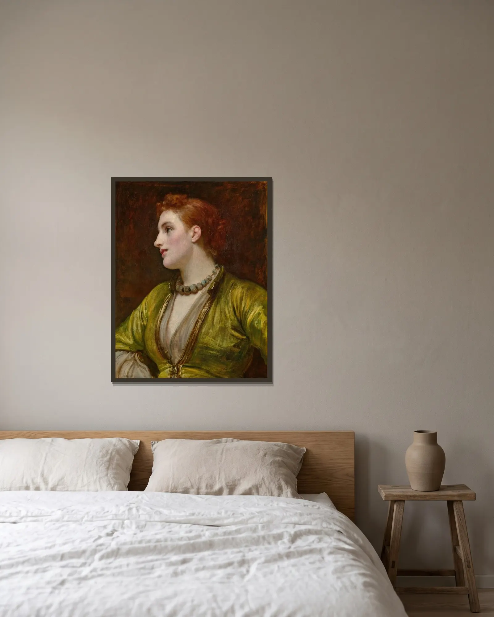 Rubinella av Frederic Leighton inramad på en vägg