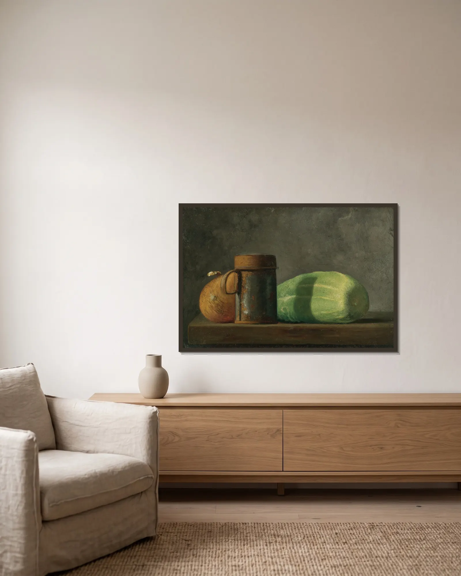 Cucumber av John Frederick Peto inramad på en vägg