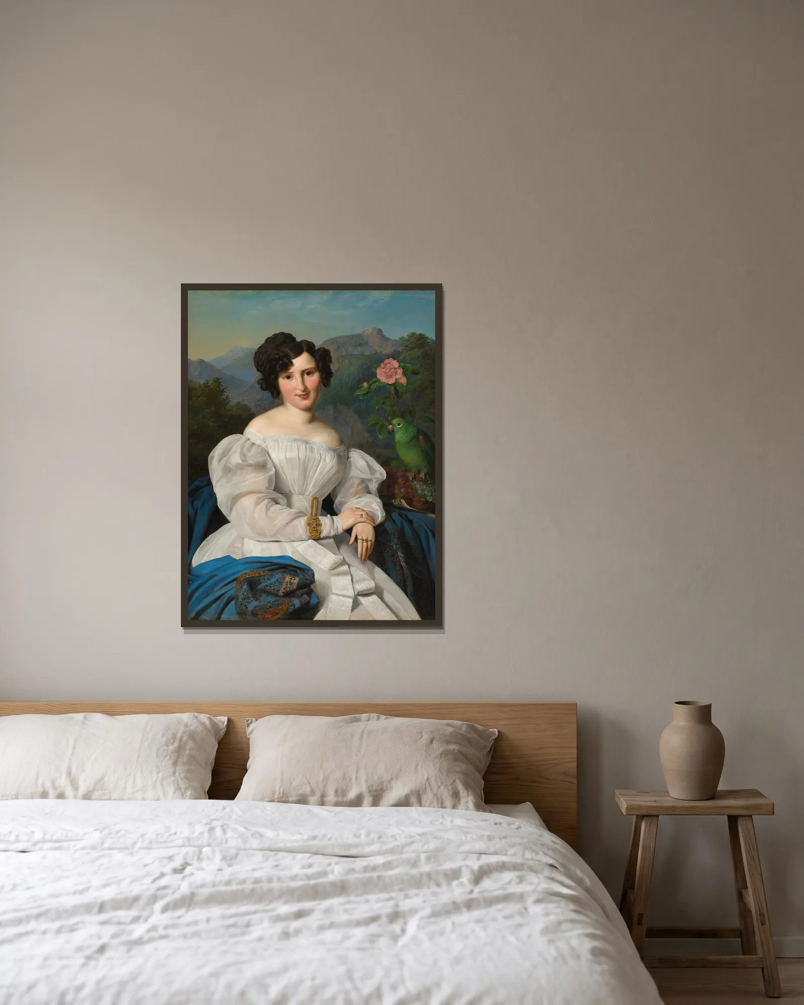 Countess Széchenyi av Ferdinand Georg Waldmüller inramad på en vägg
