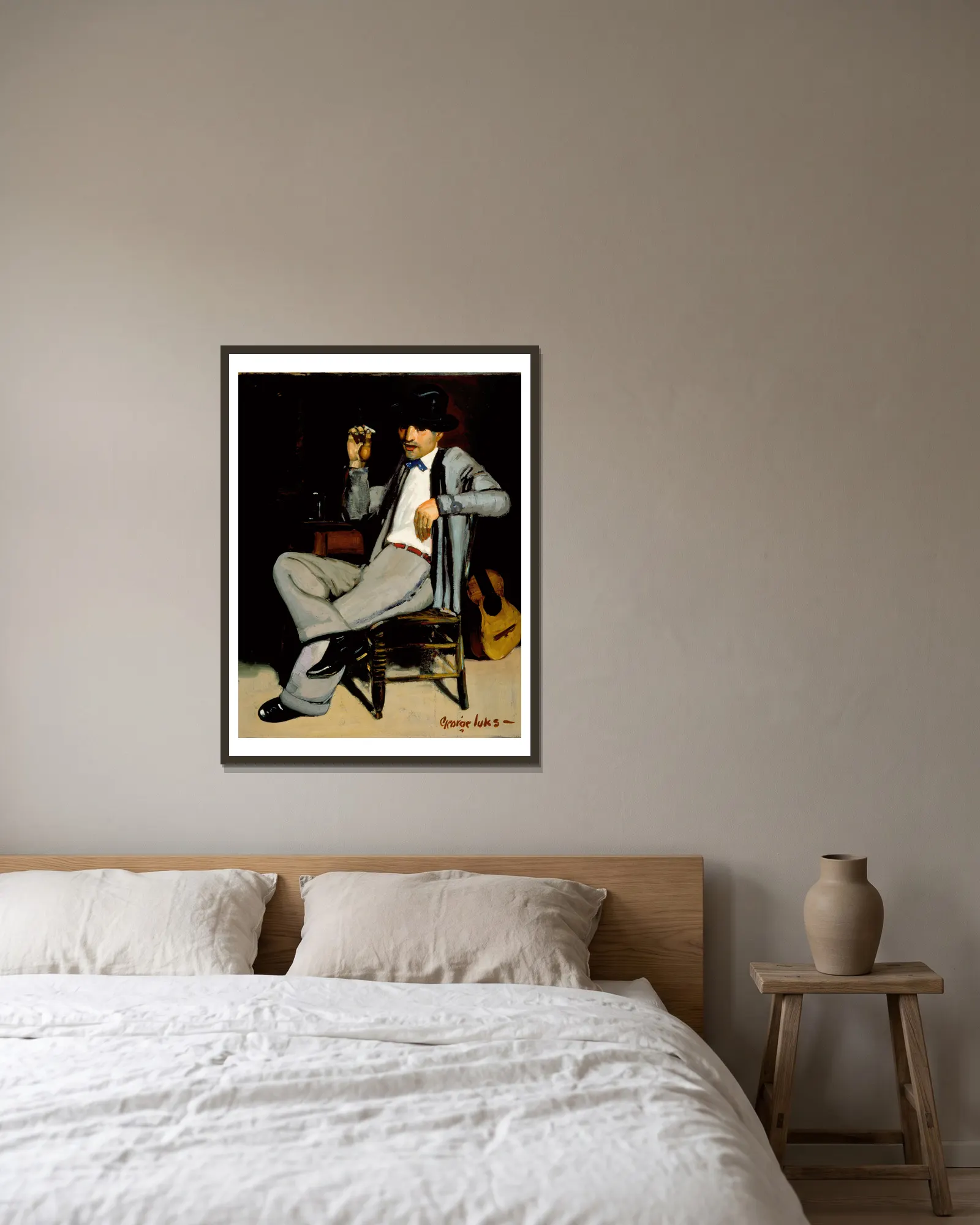 Pedro av George Luks inramad på en vägg