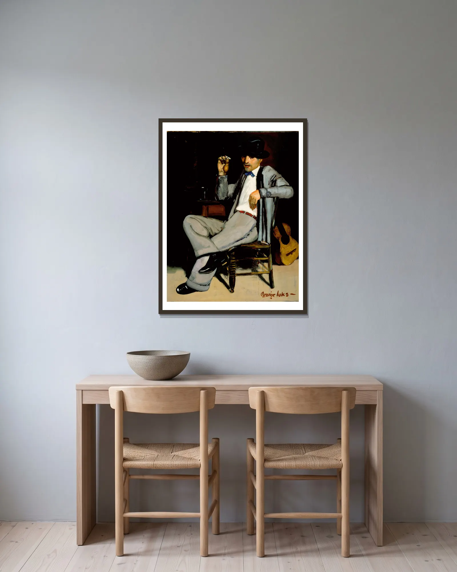 Pedro av George Luks inramad på en vägg