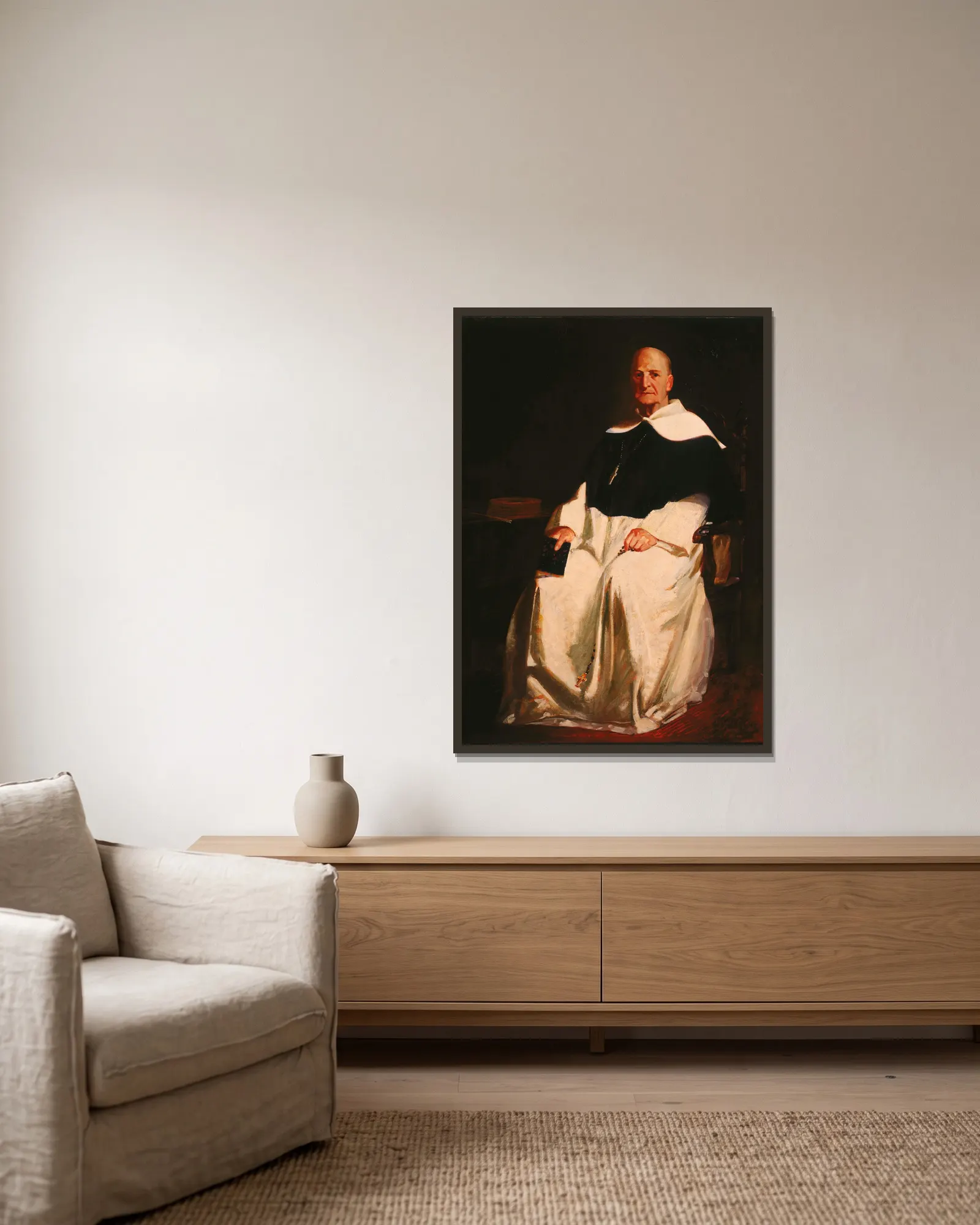 The Dominican av George Luks inramad på en vägg