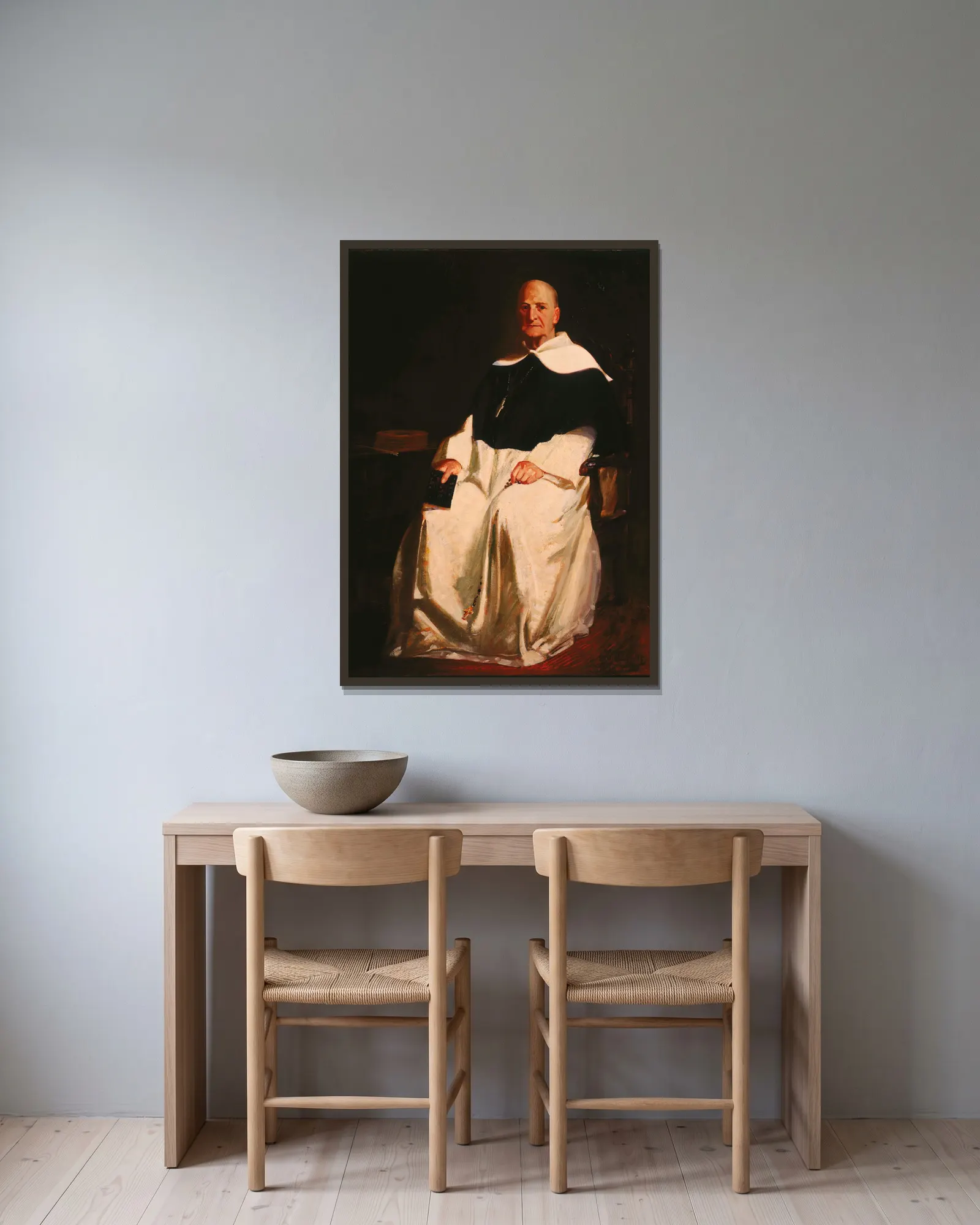 The Dominican av George Luks inramad på en vägg
