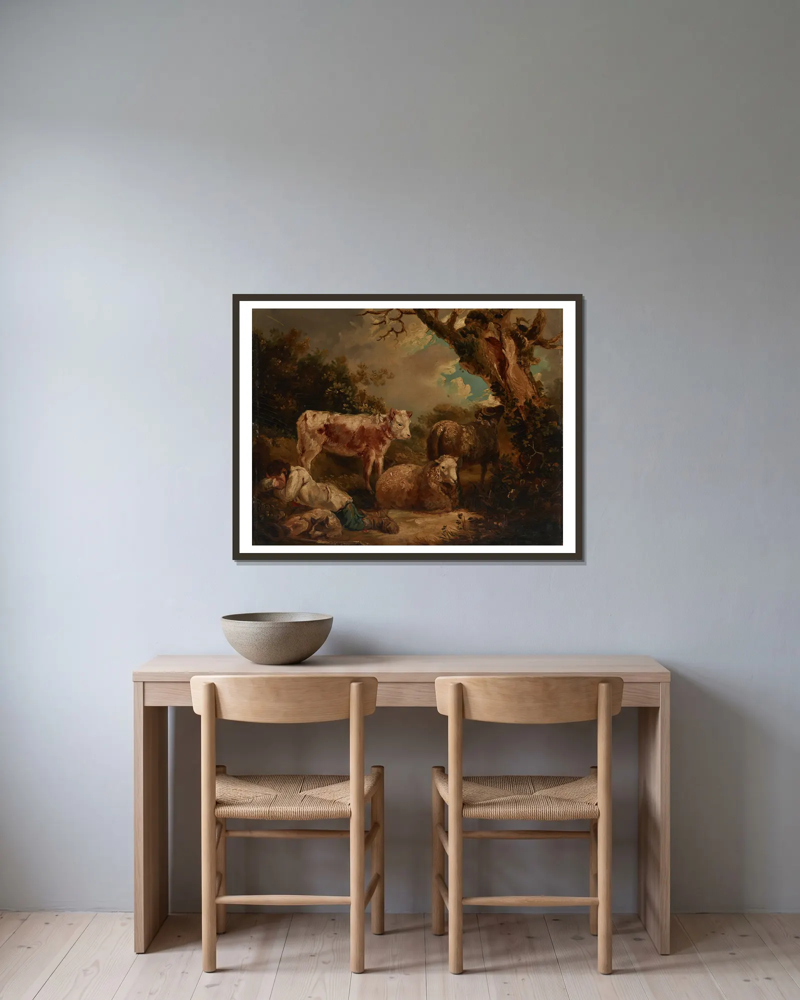 The Shepherd’s Rest av George Morland inramad på en vägg