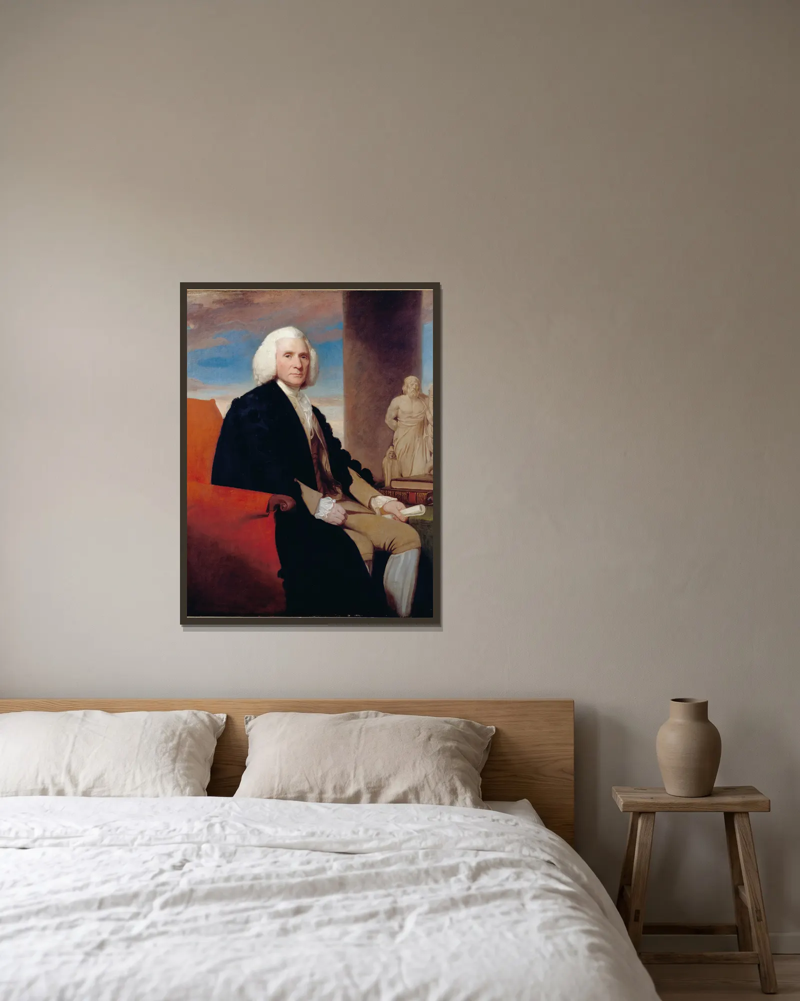 Joseph Allen av George Romney inramad på en vägg