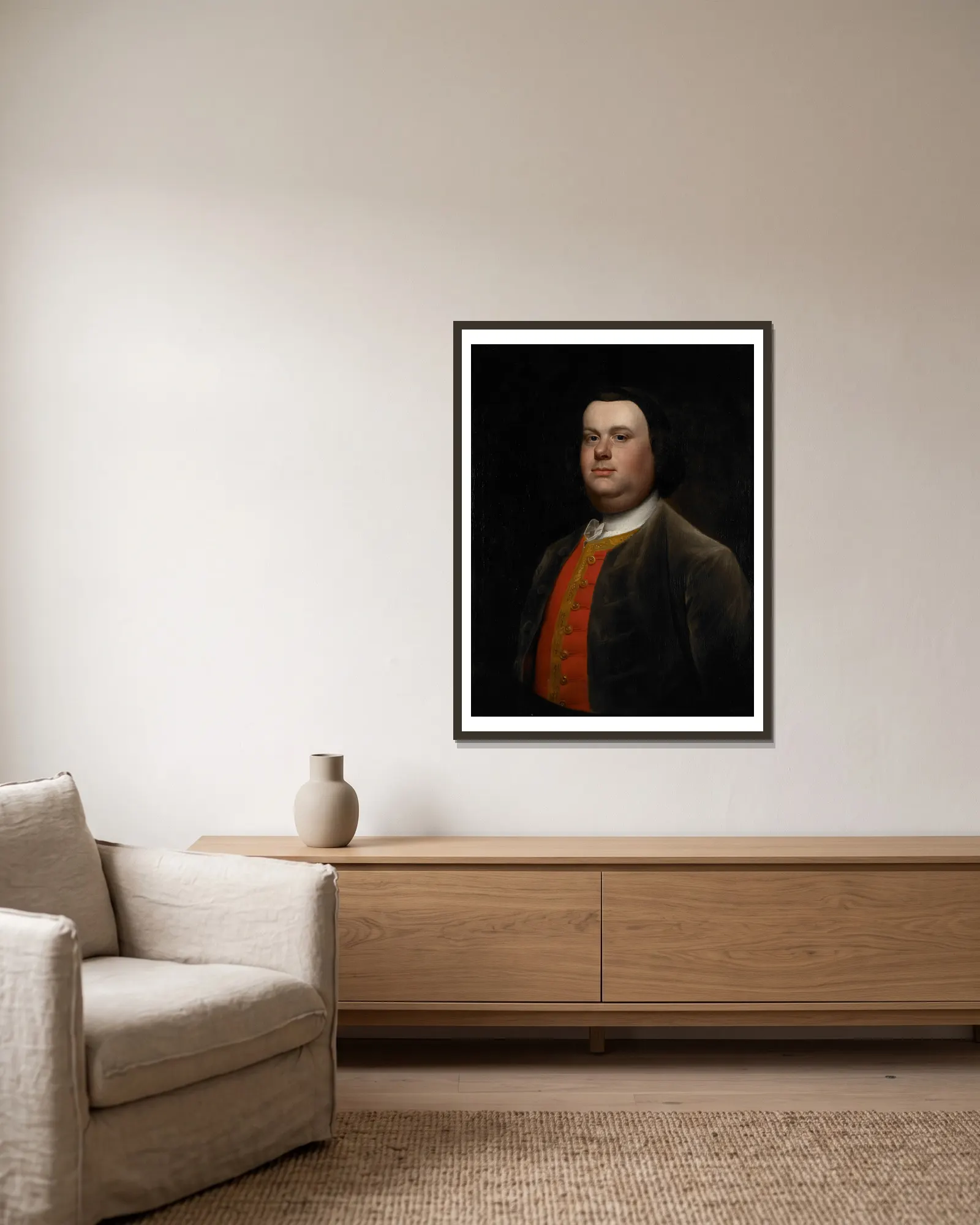 James Stanley av George Stubbs inramad på en vägg
