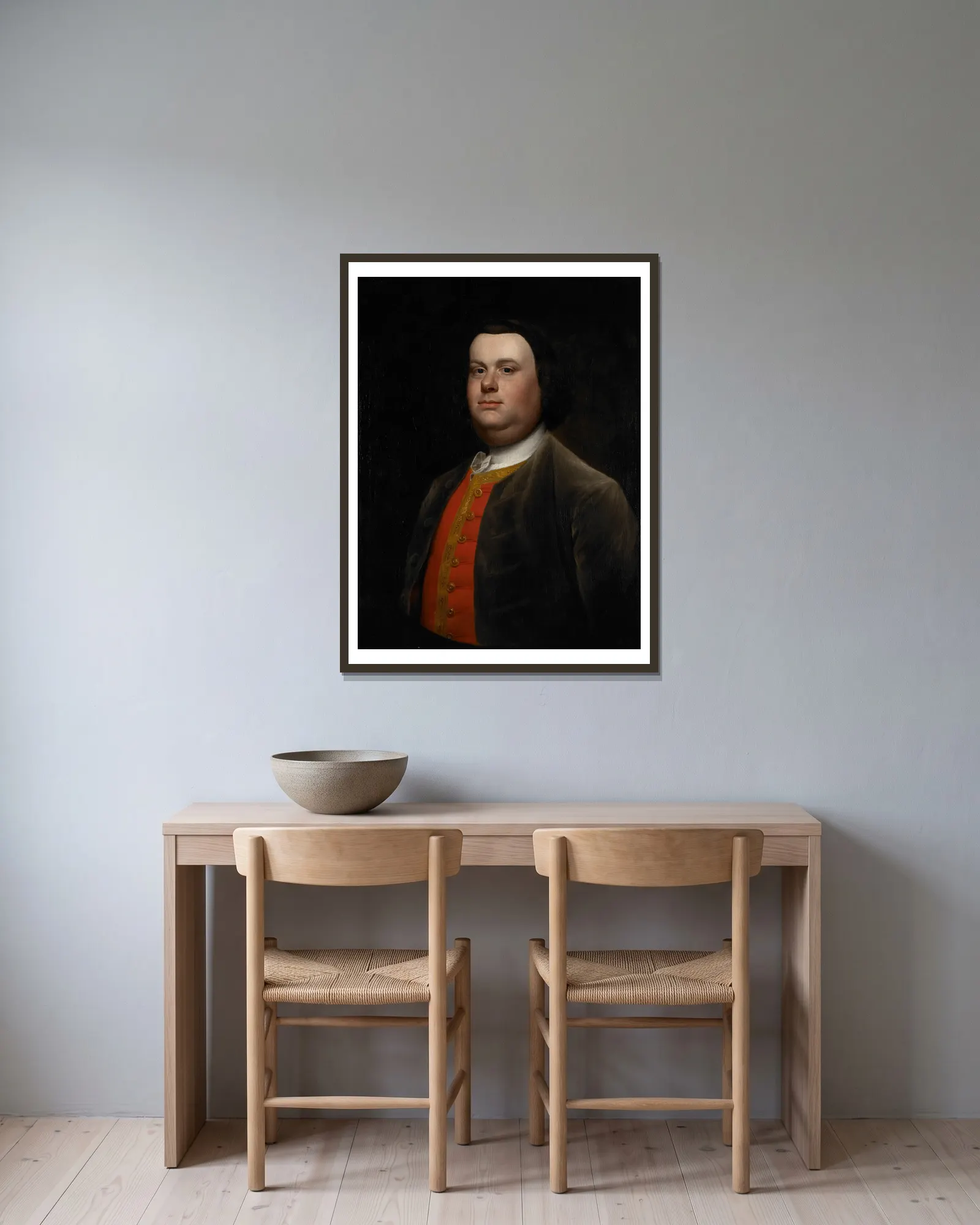 James Stanley av George Stubbs inramad på en vägg