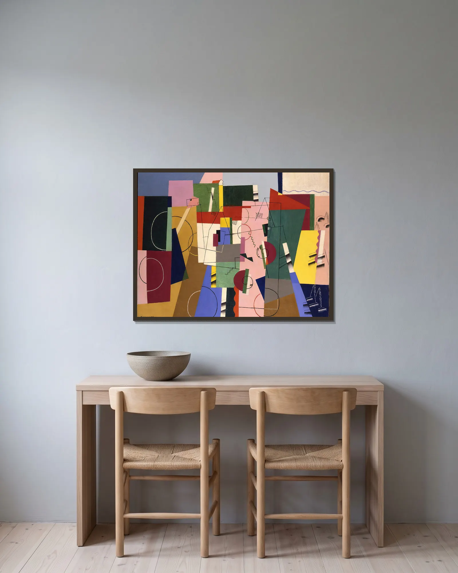 Landscape av Georges Valmier inramad på en vägg